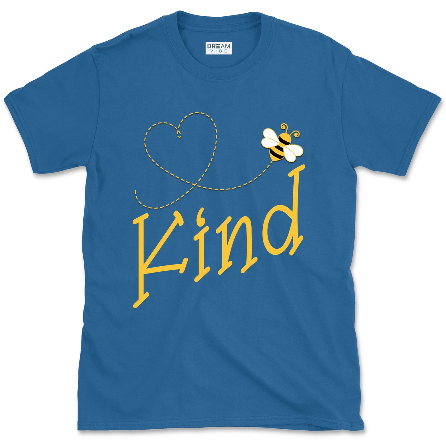 Be Kind Motivational T-Shirt Design With Cute Bee And Heart