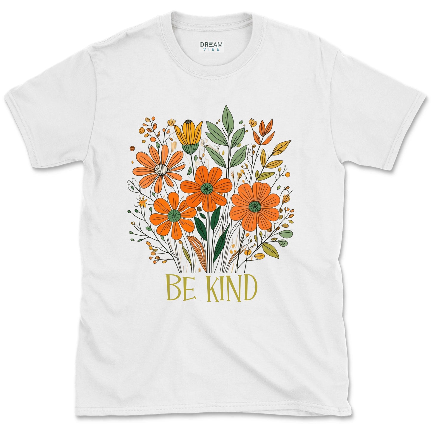 Be Kind Vintage Flowers Inspirational T-Shirt