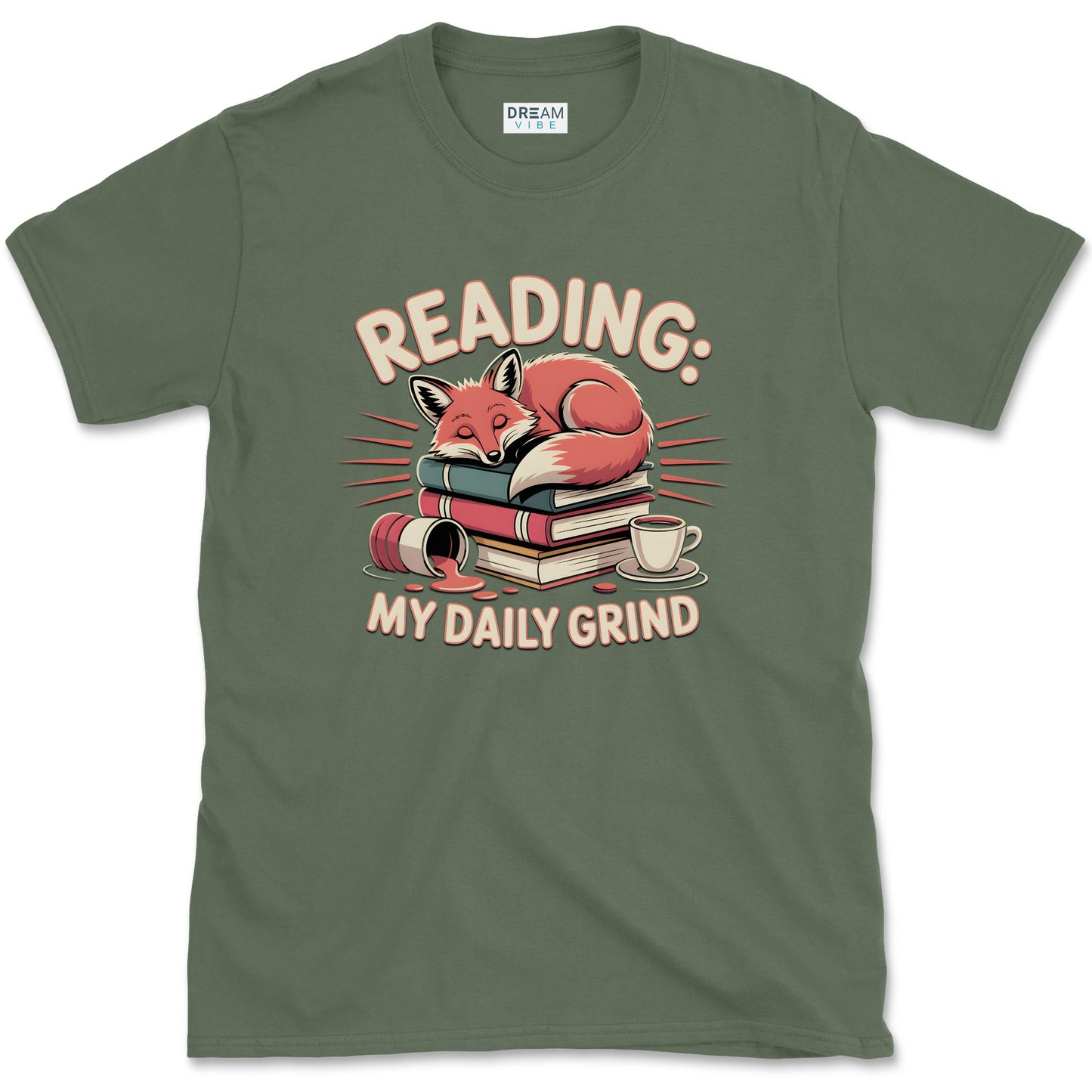 Reading: My Daily Grind Book Lover T-Shirt