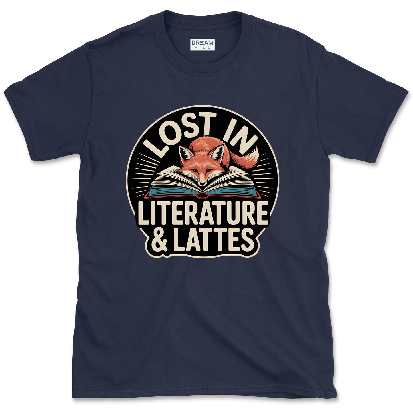 Lost in Literature And Lattes Book Lover T-Shirt