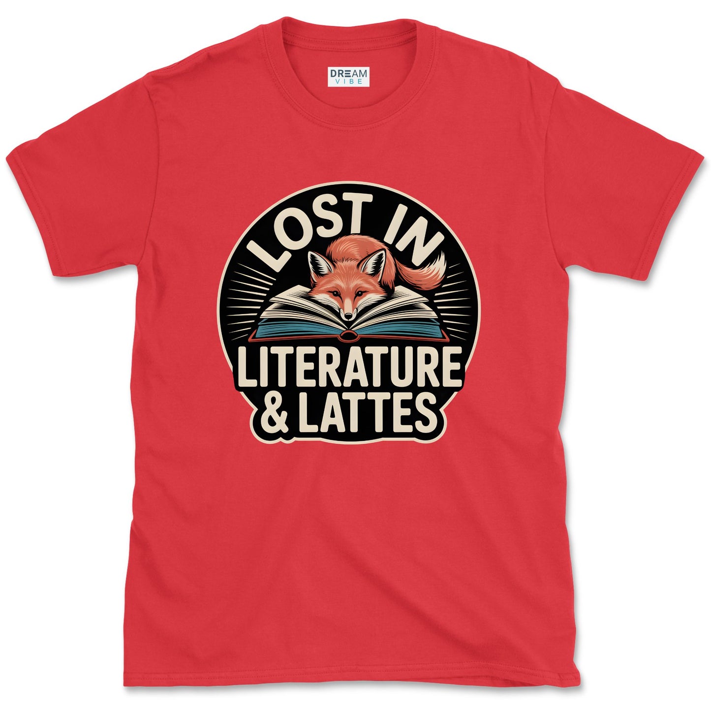 Lost in Literature And Lattes Book Lover T-Shirt