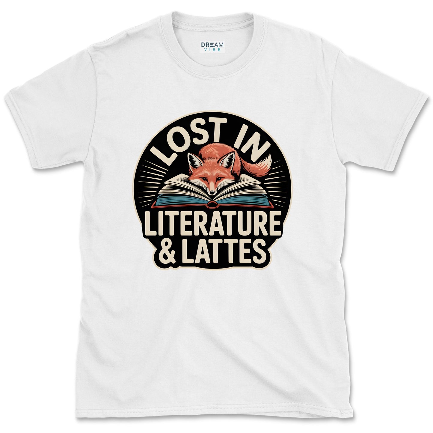 Lost in Literature And Lattes Book Lover T-Shirt