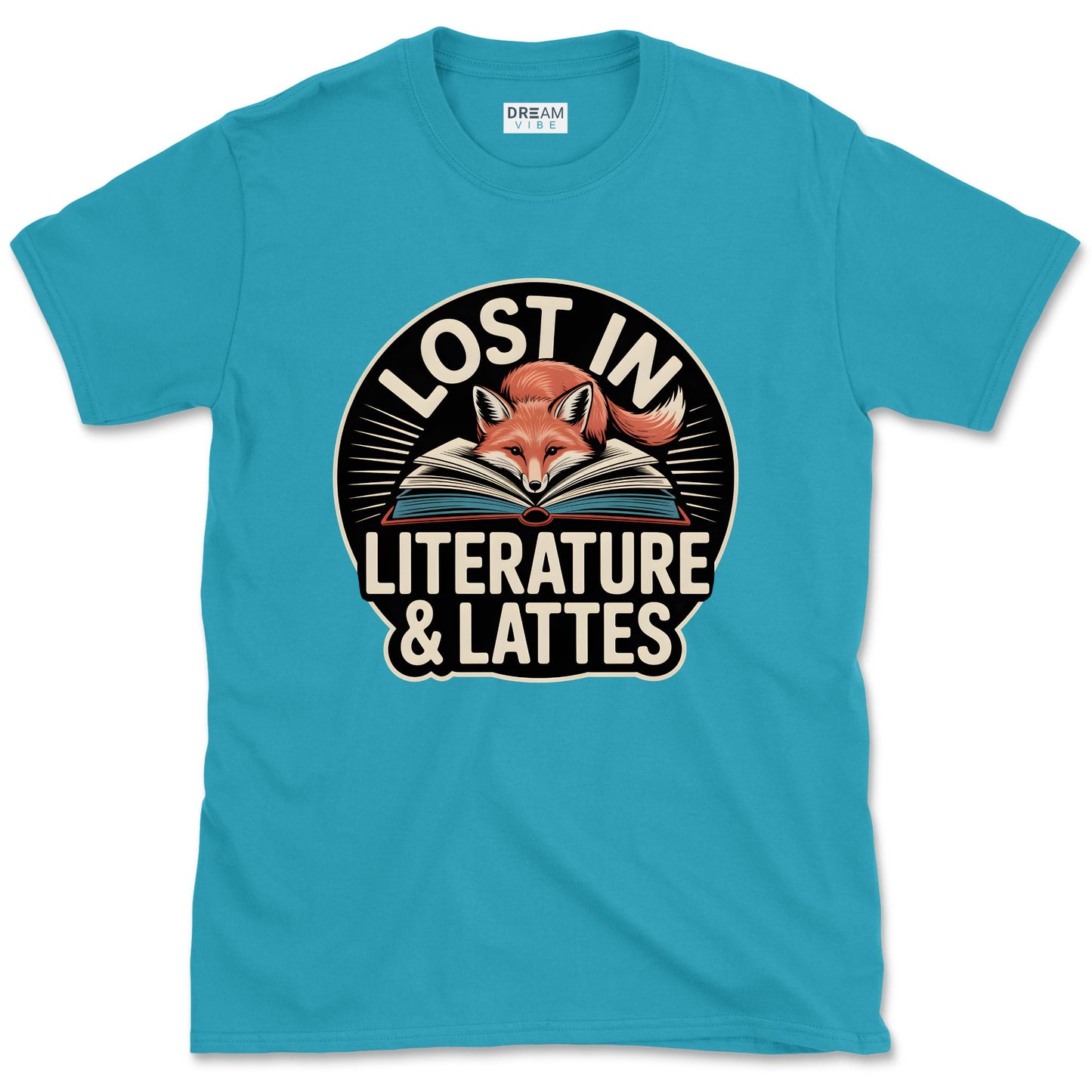 Lost in Literature And Lattes Book Lover T-Shirt