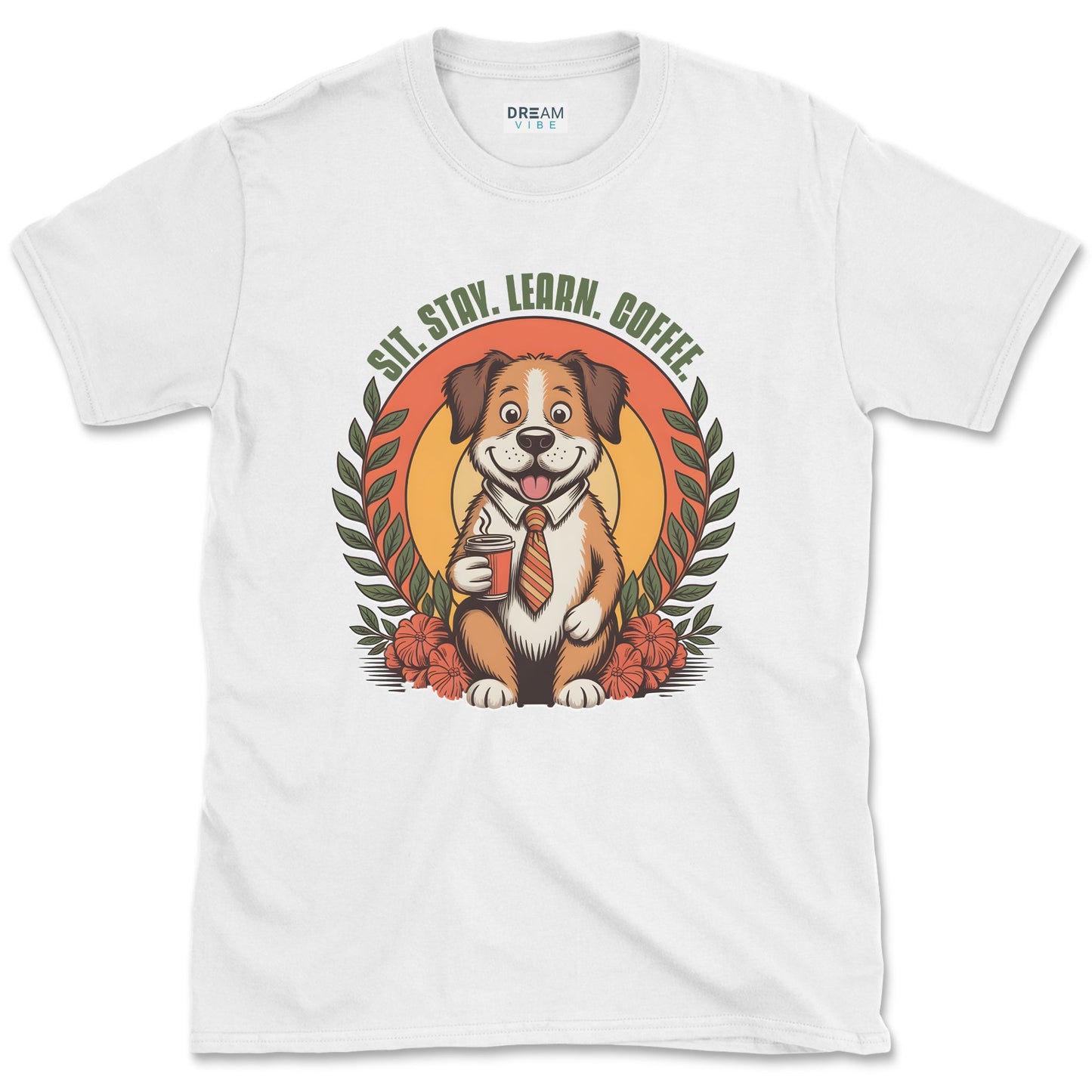 Sit Stay Learn Coffee Teacher T-Shirt
