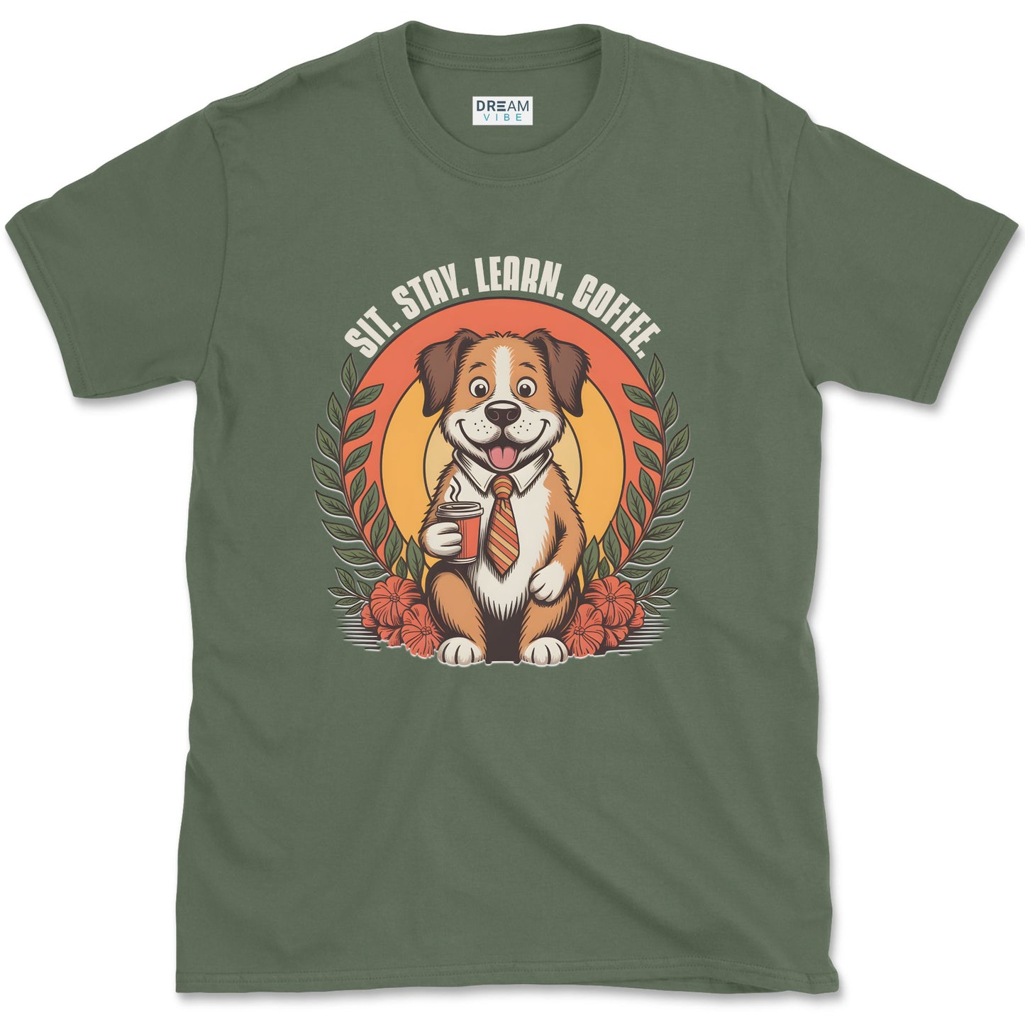 Sit Stay Learn Coffee Teacher T-Shirt