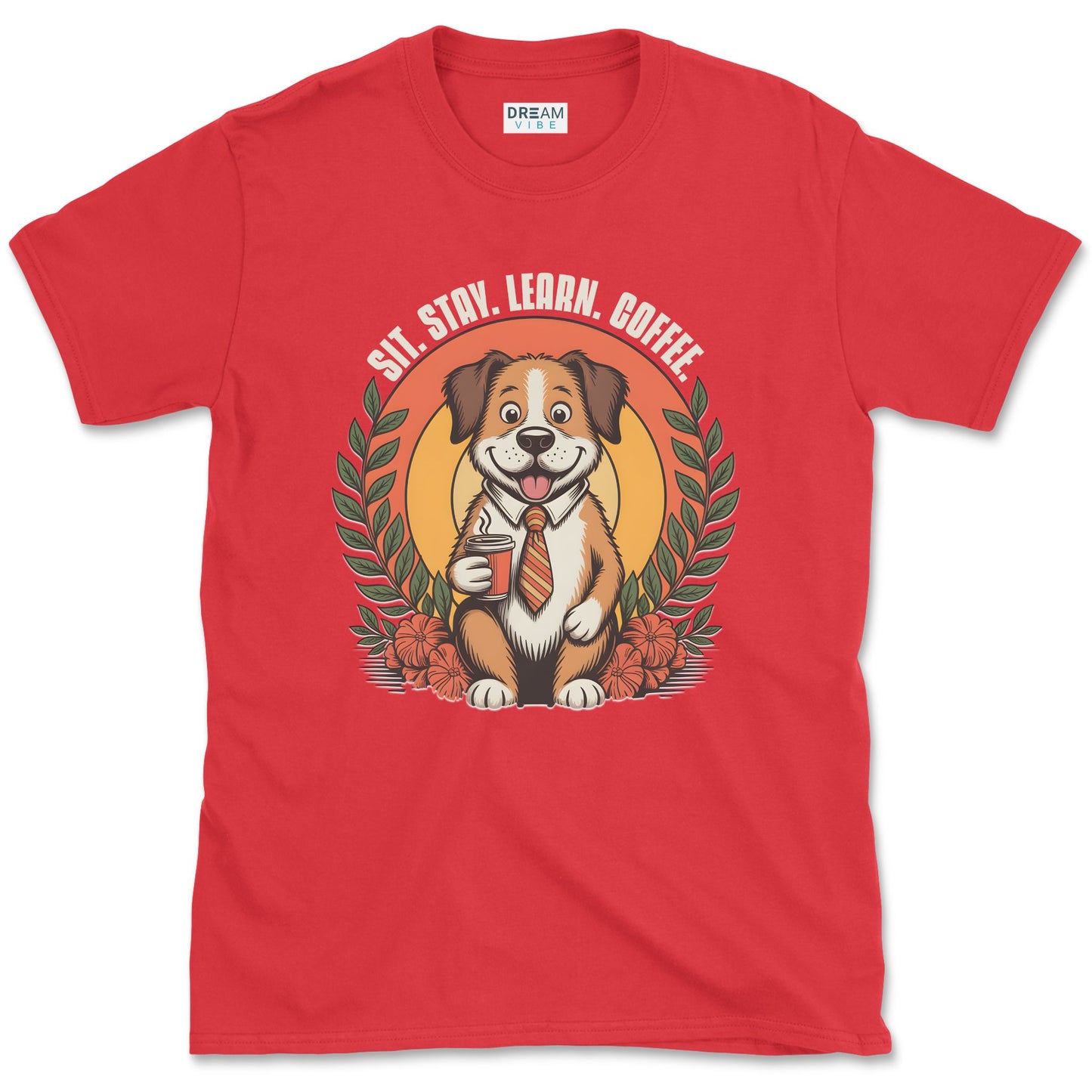 Sit Stay Learn Coffee Teacher T-Shirt