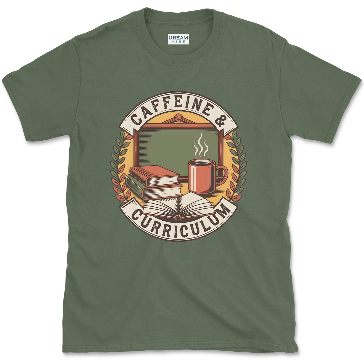 Caffeine & Curriculum Teacher T-Shirt
