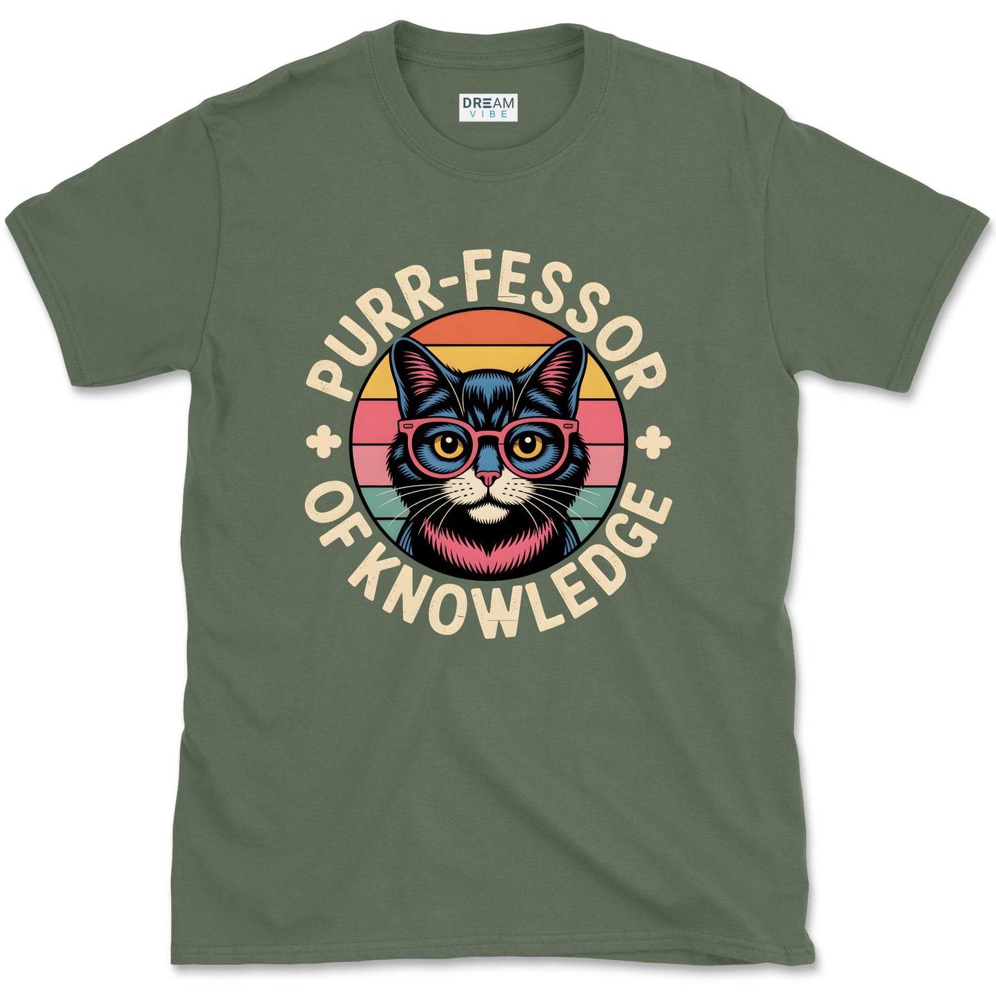 Purr-Fessor Of Knowledge Teacher T-Shirt For Cat Lovers