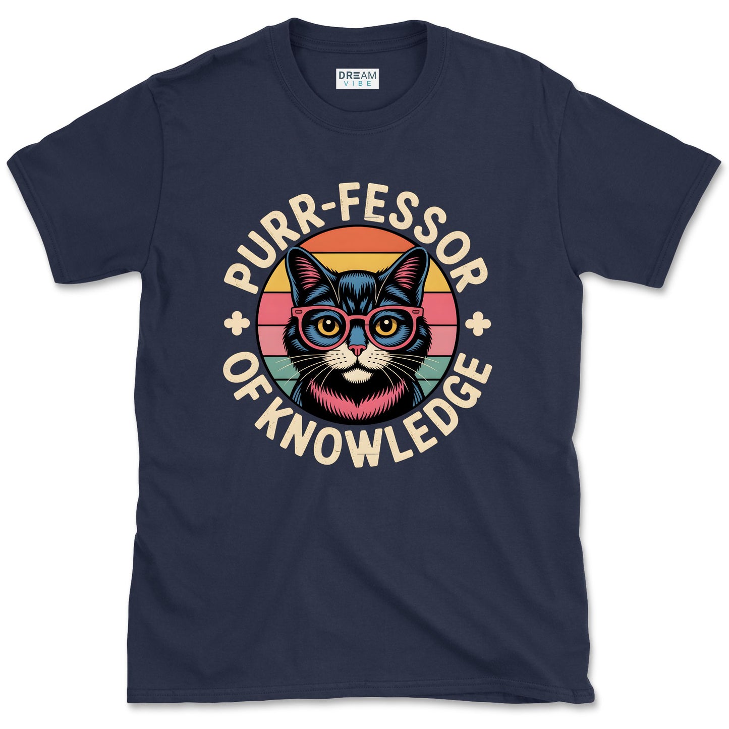 Purr-Fessor Of Knowledge Teacher T-Shirt For Cat Lovers