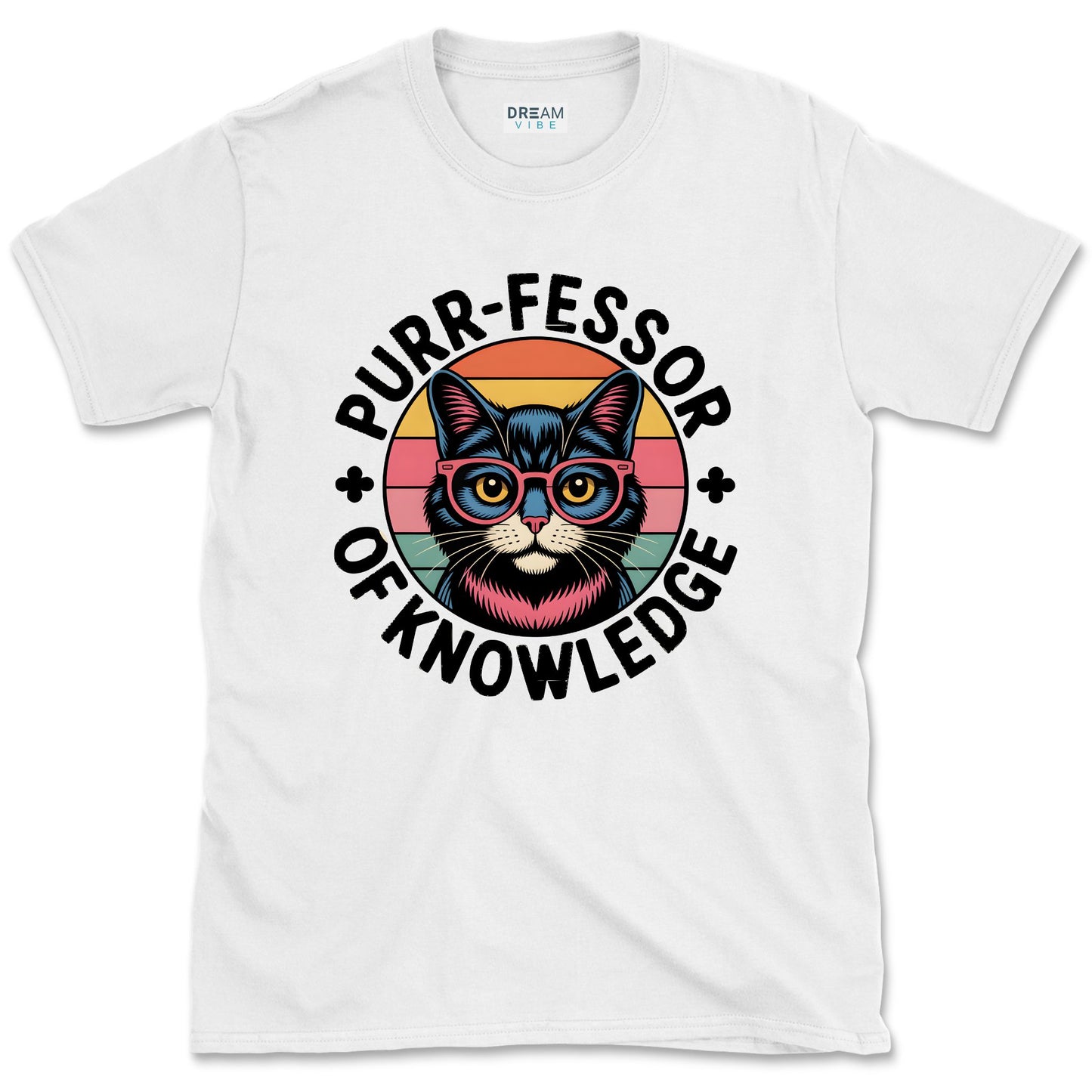 Purr-Fessor Of Knowledge Teacher T-Shirt For Cat Lovers