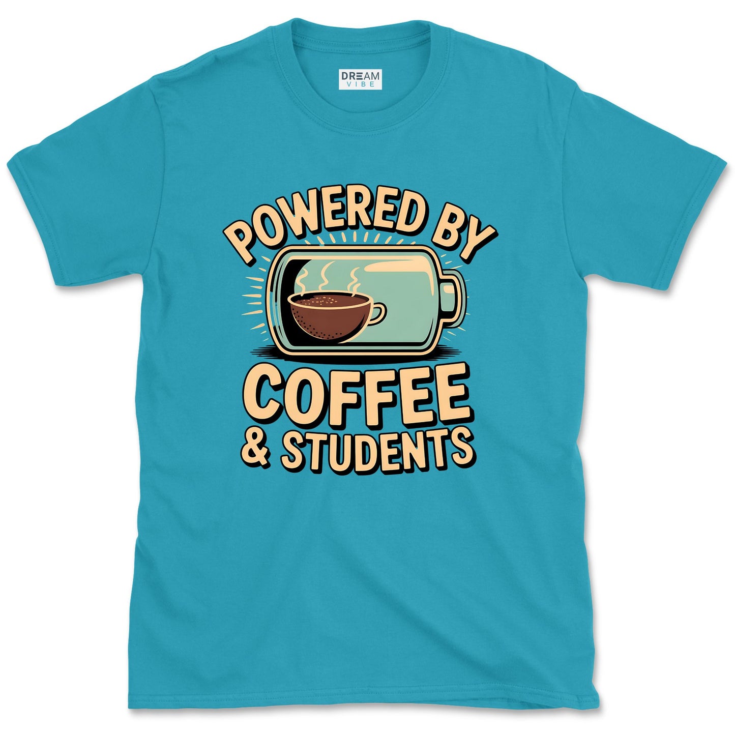 Powered By Coffee & Students Teacher T-Shirt
