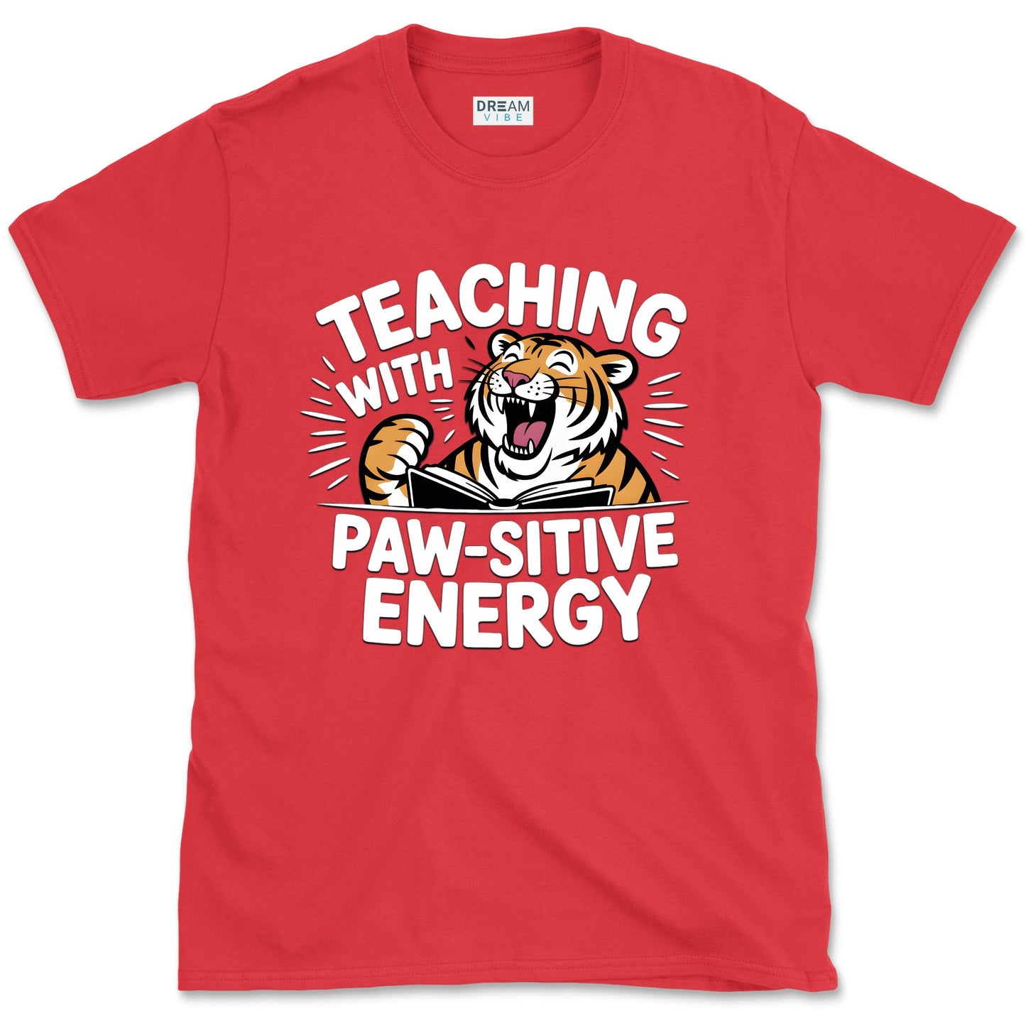 Teaching With Paw-sitive Energy Teacher T-Shirt