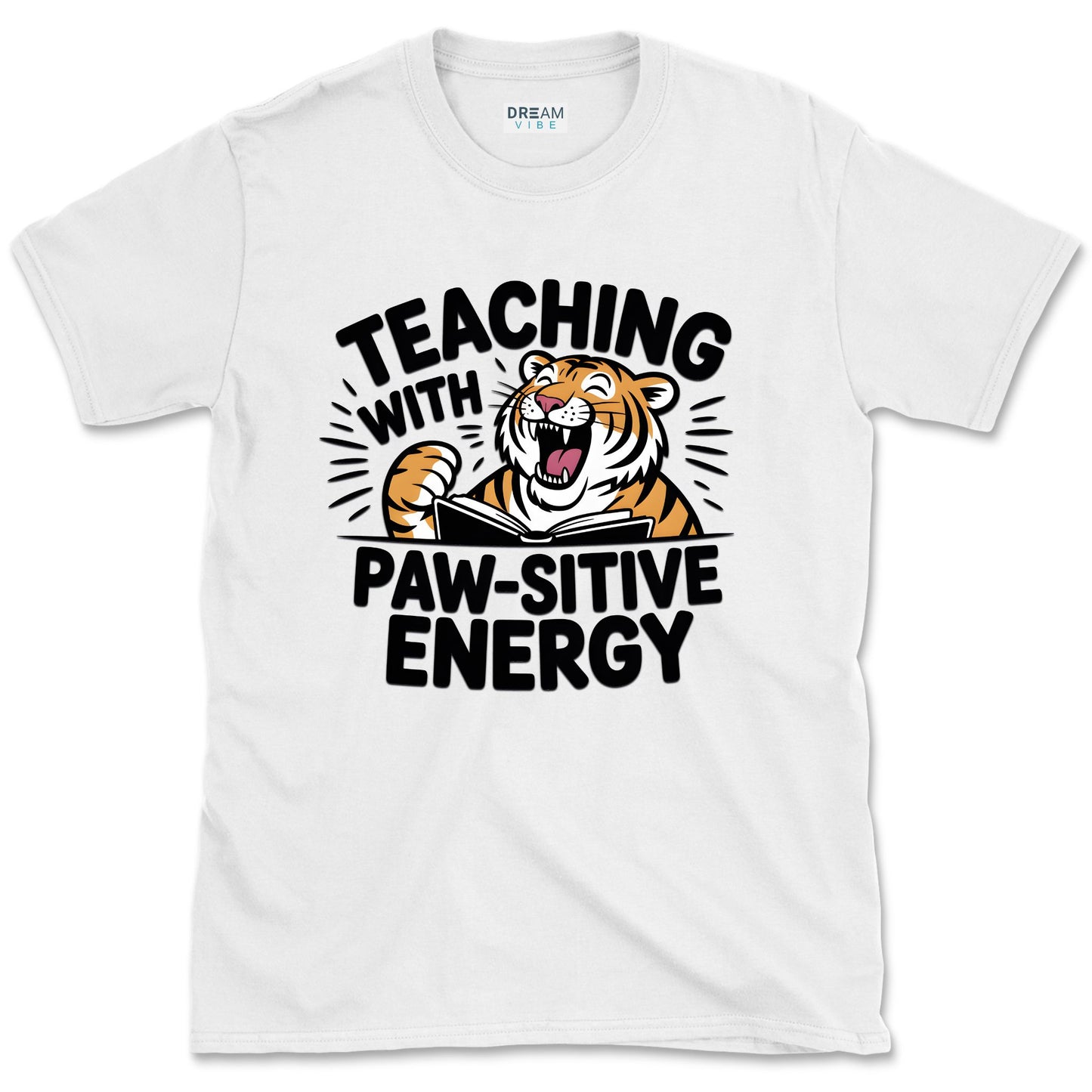 Teaching With Paw-sitive Energy Teacher T-Shirt