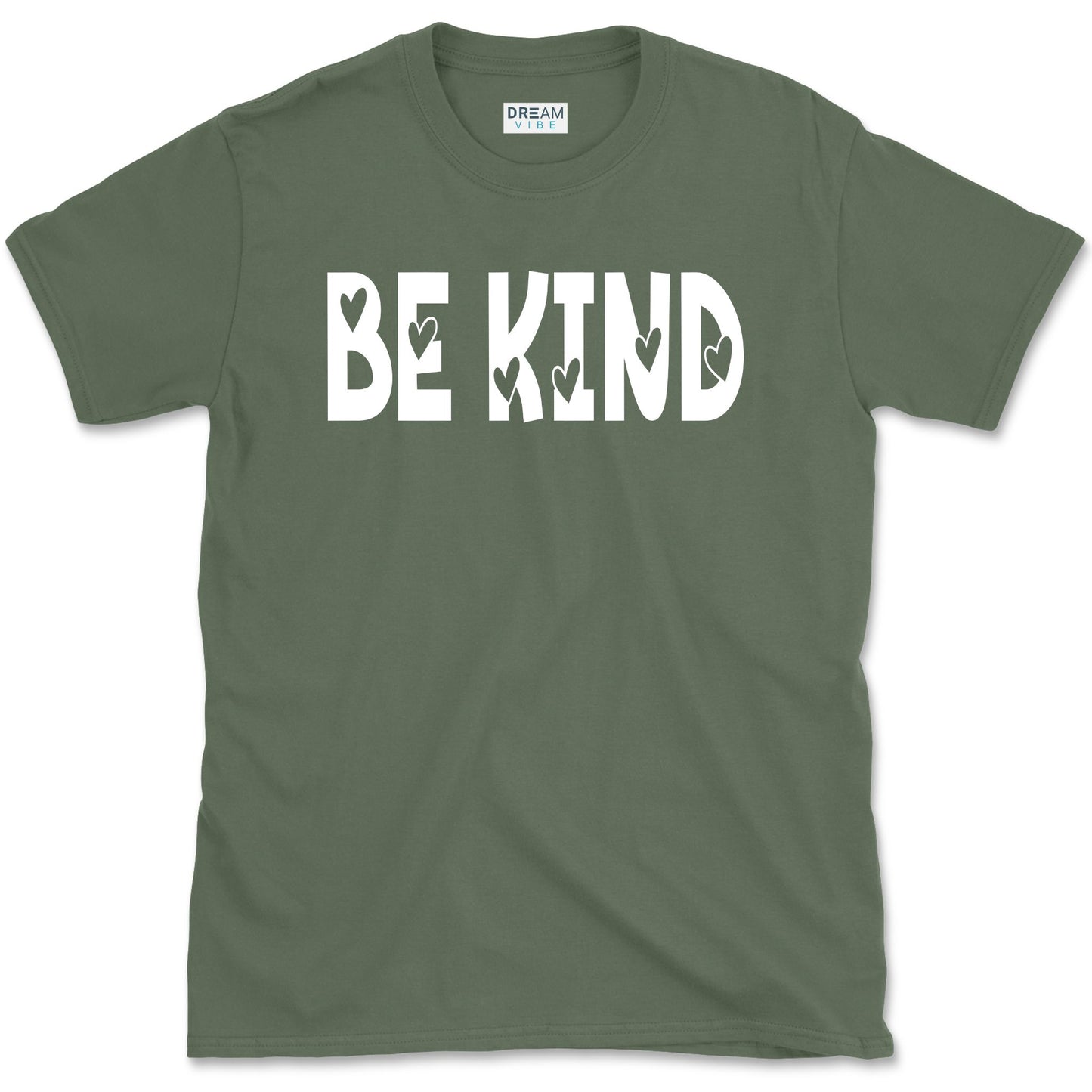 Be Kind Inspirational T-Shirt Design With Hearts