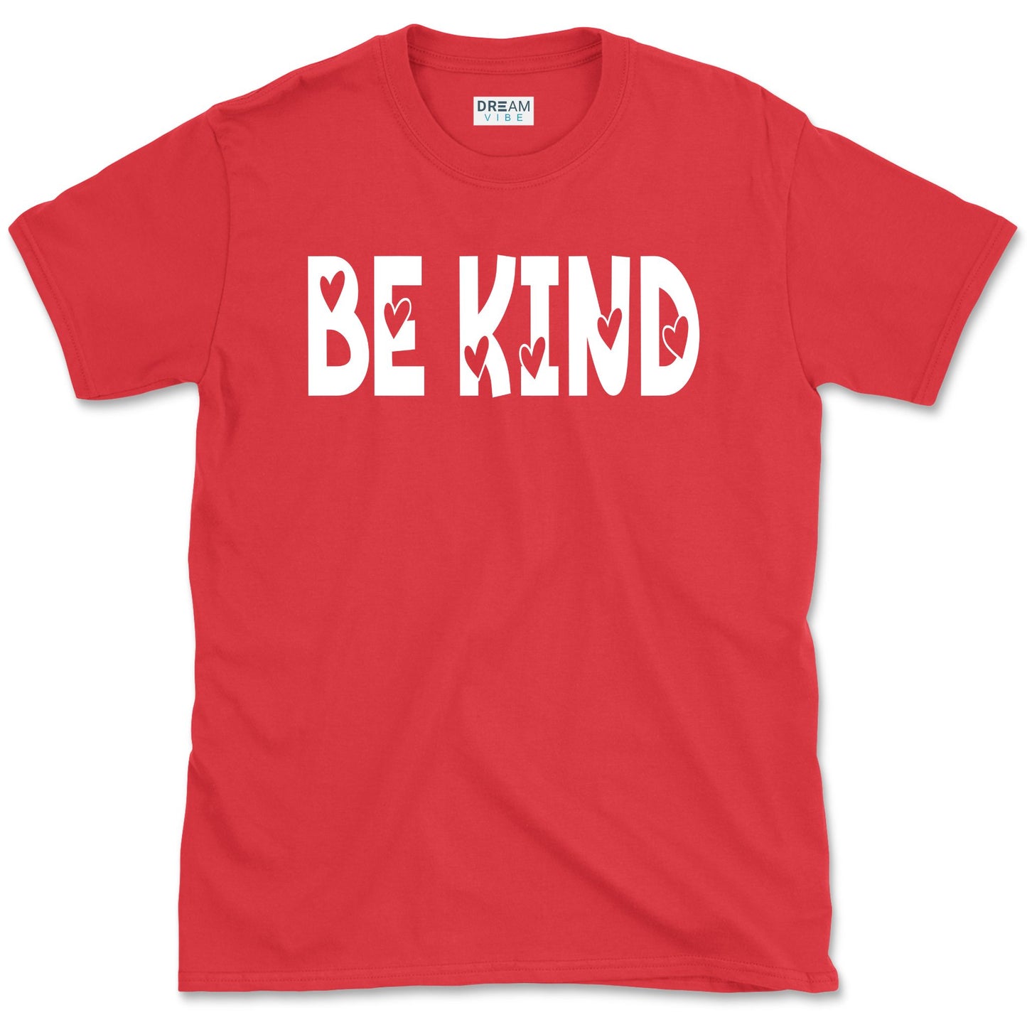 Be Kind Inspirational T-Shirt Design With Hearts