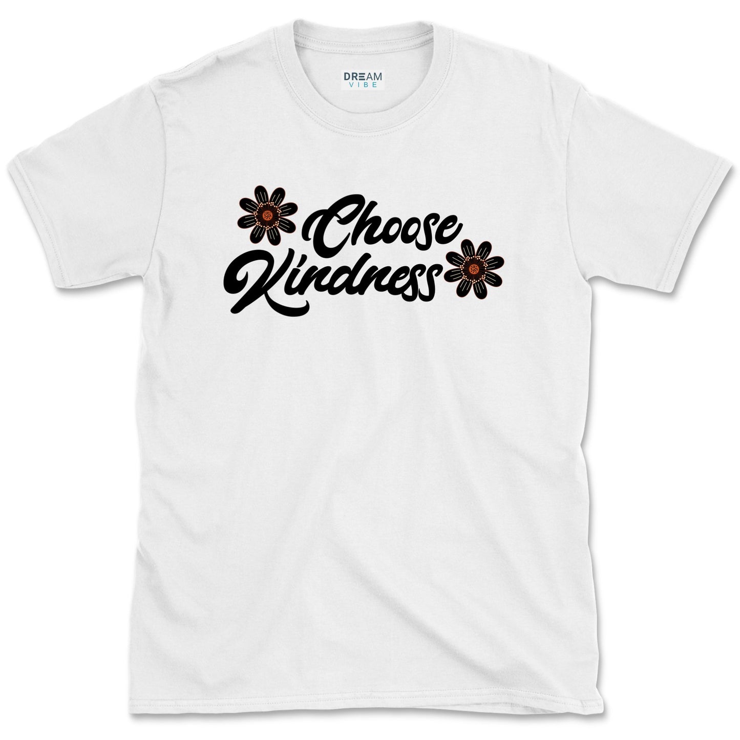 Choose Kindness Motivational T-Shirt With Flowers
