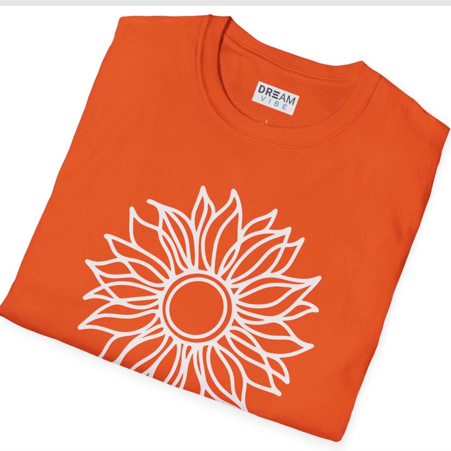 Positive Vibe Line Art Sunflower T-Shirt