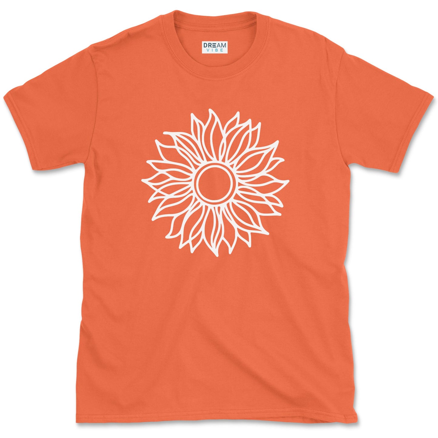 Positive Vibe Line Art Sunflower T-Shirt