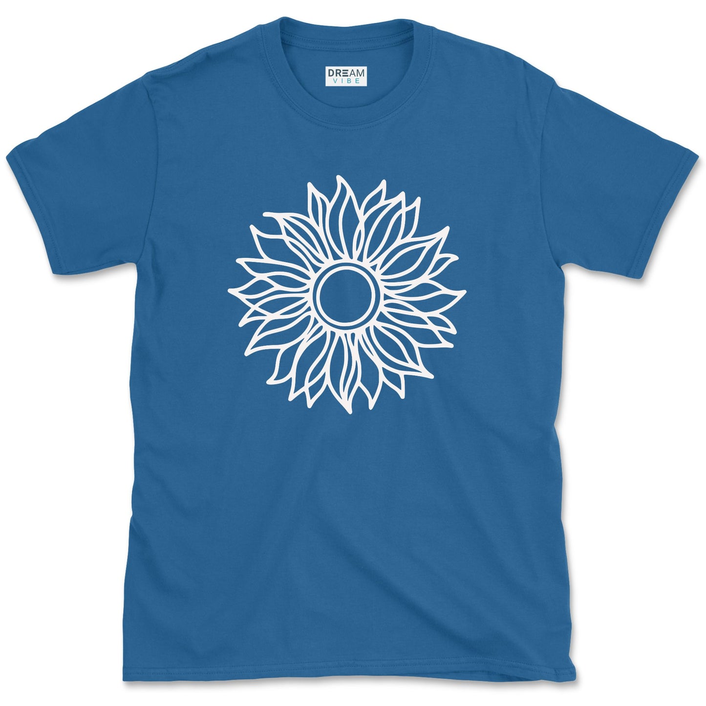 Positive Vibe Line Art Sunflower T-Shirt