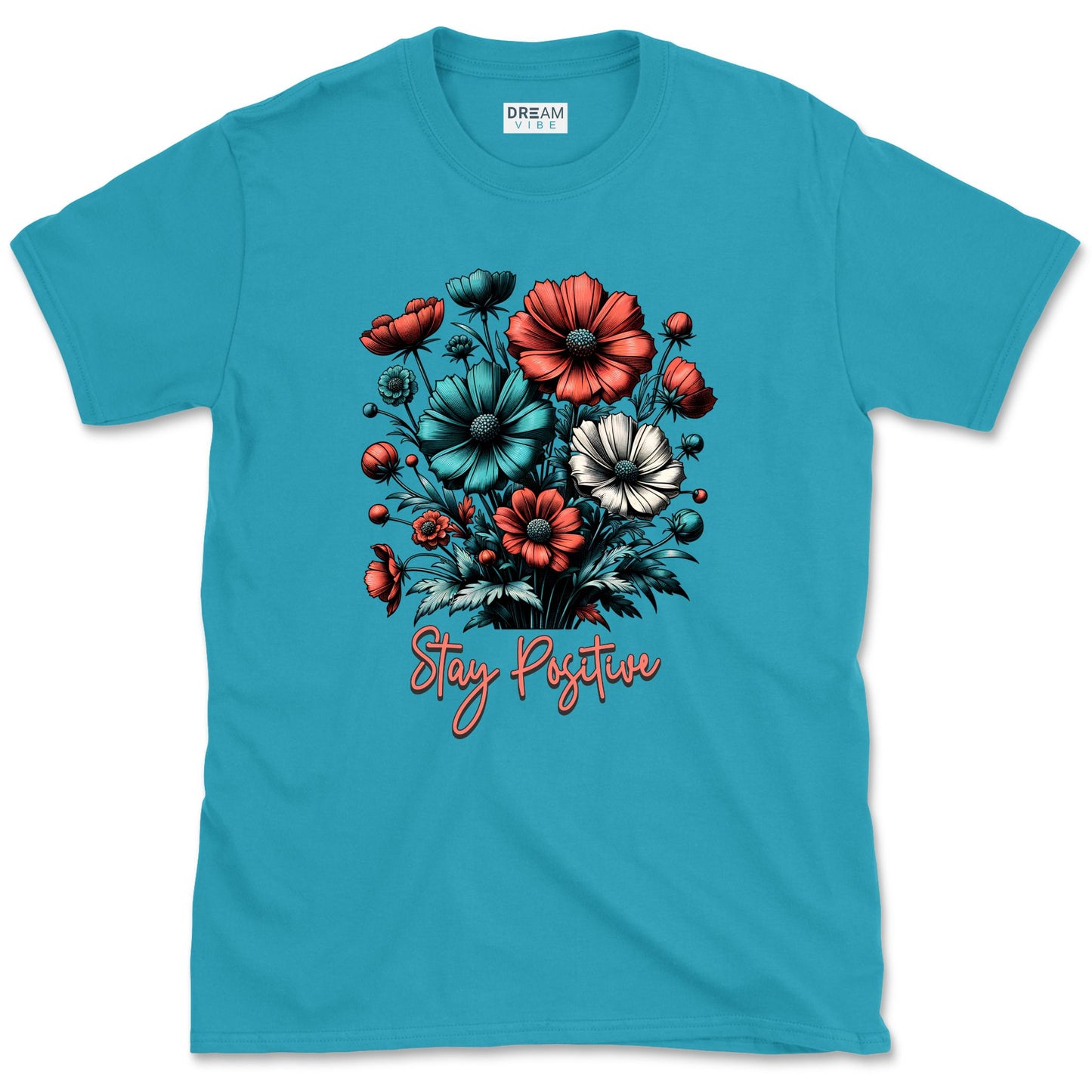 Stay Positive Floral Bouquet T-Shirt