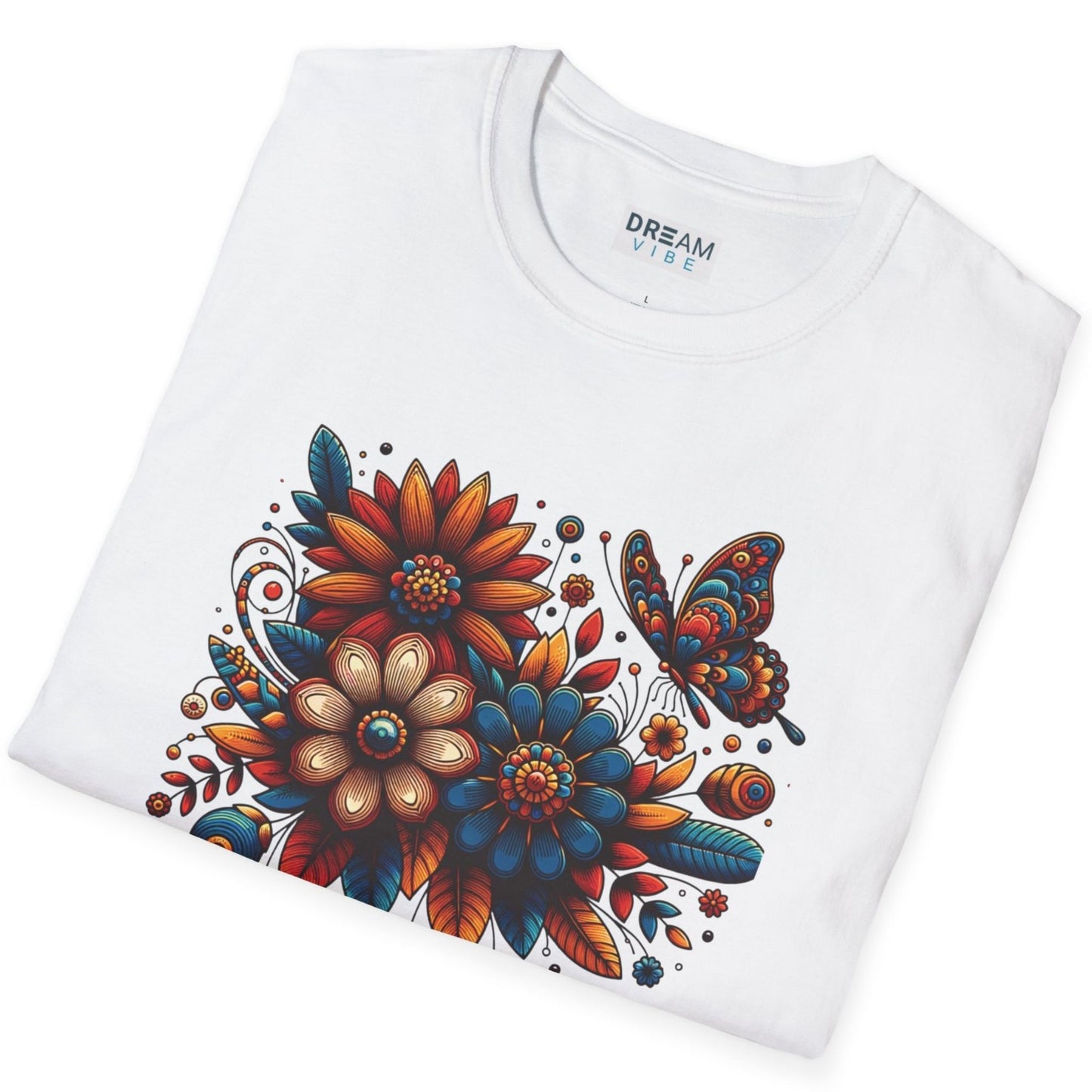 Retro Folk Floral Bouquet T-Shirt