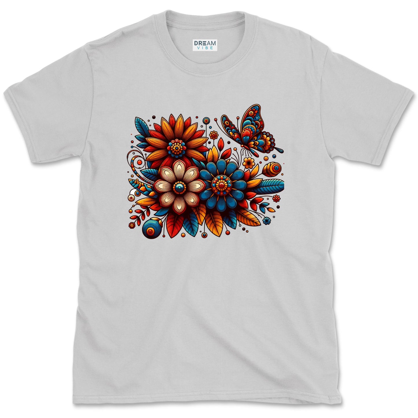 Retro Folk Floral Bouquet T-Shirt