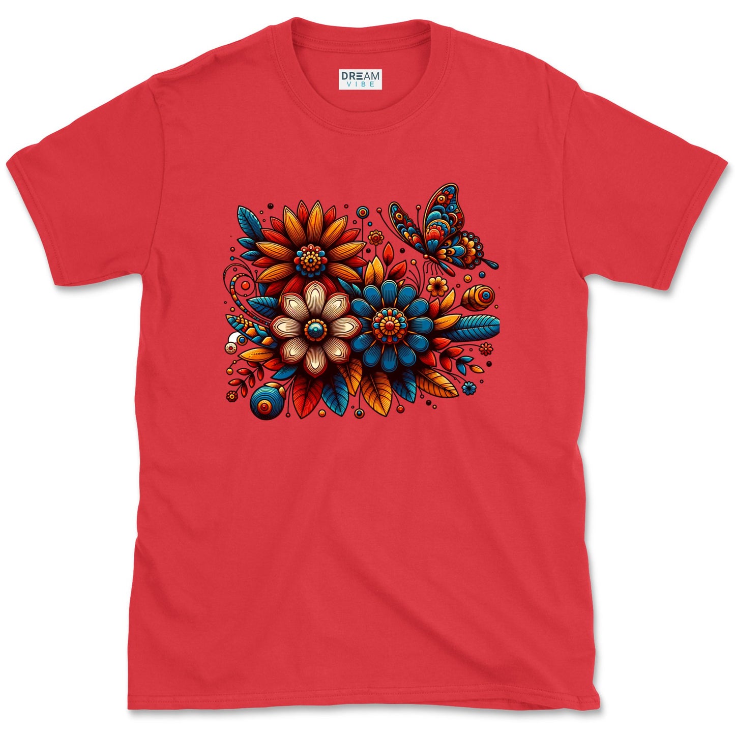 Retro Folk Floral Bouquet T-Shirt