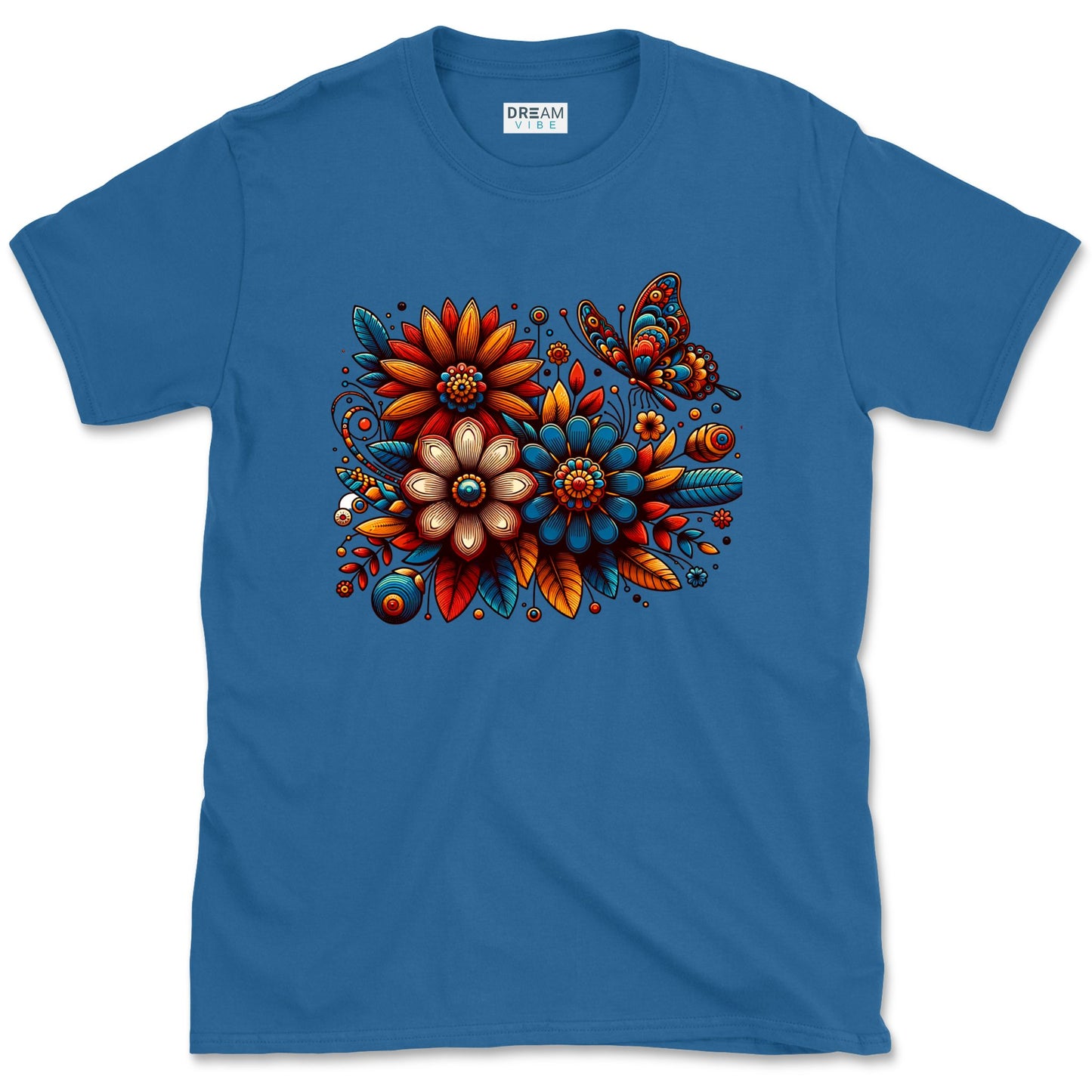Retro Folk Floral Bouquet T-Shirt
