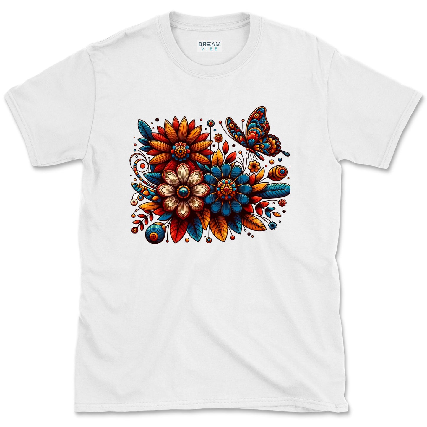 Retro Folk Floral Bouquet T-Shirt