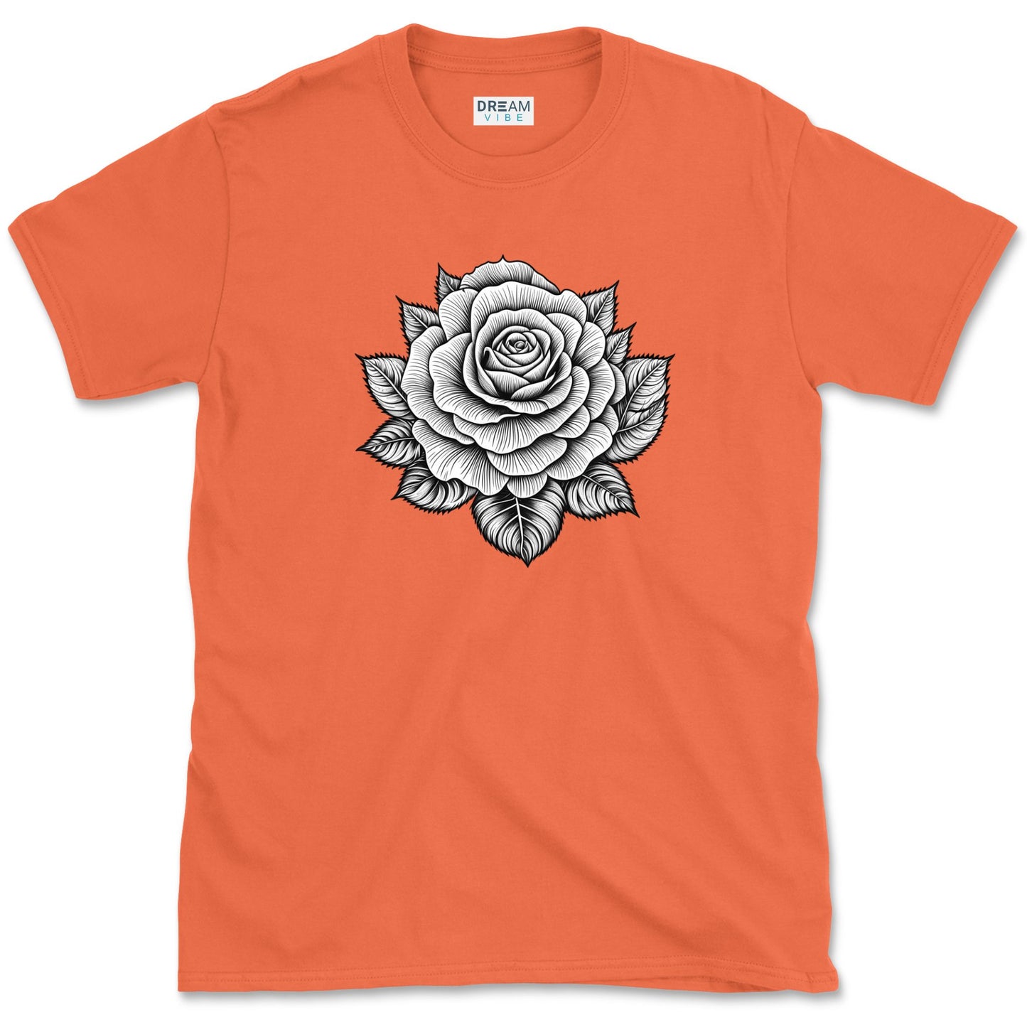 Vintage Drawing Floral Rose Inspirational T-Shirt