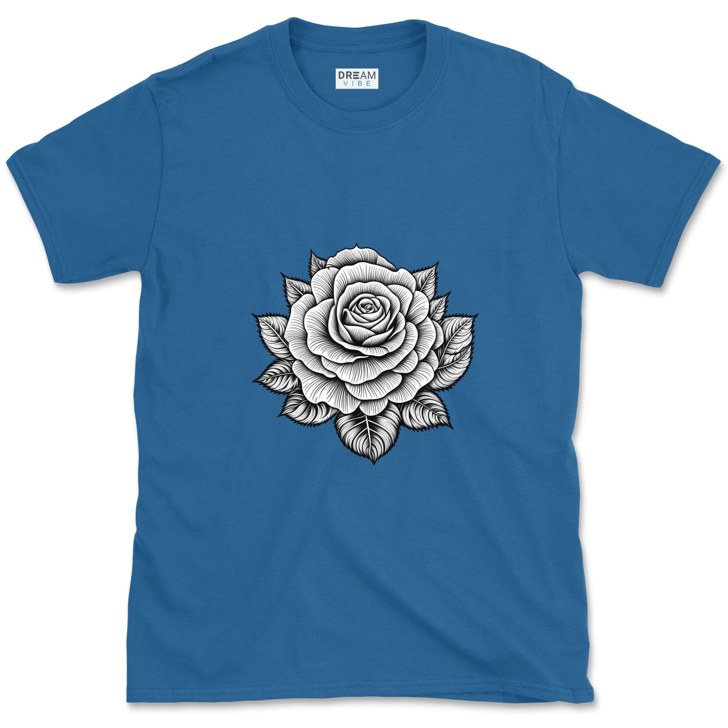 Vintage Drawing Floral Rose Inspirational T-Shirt
