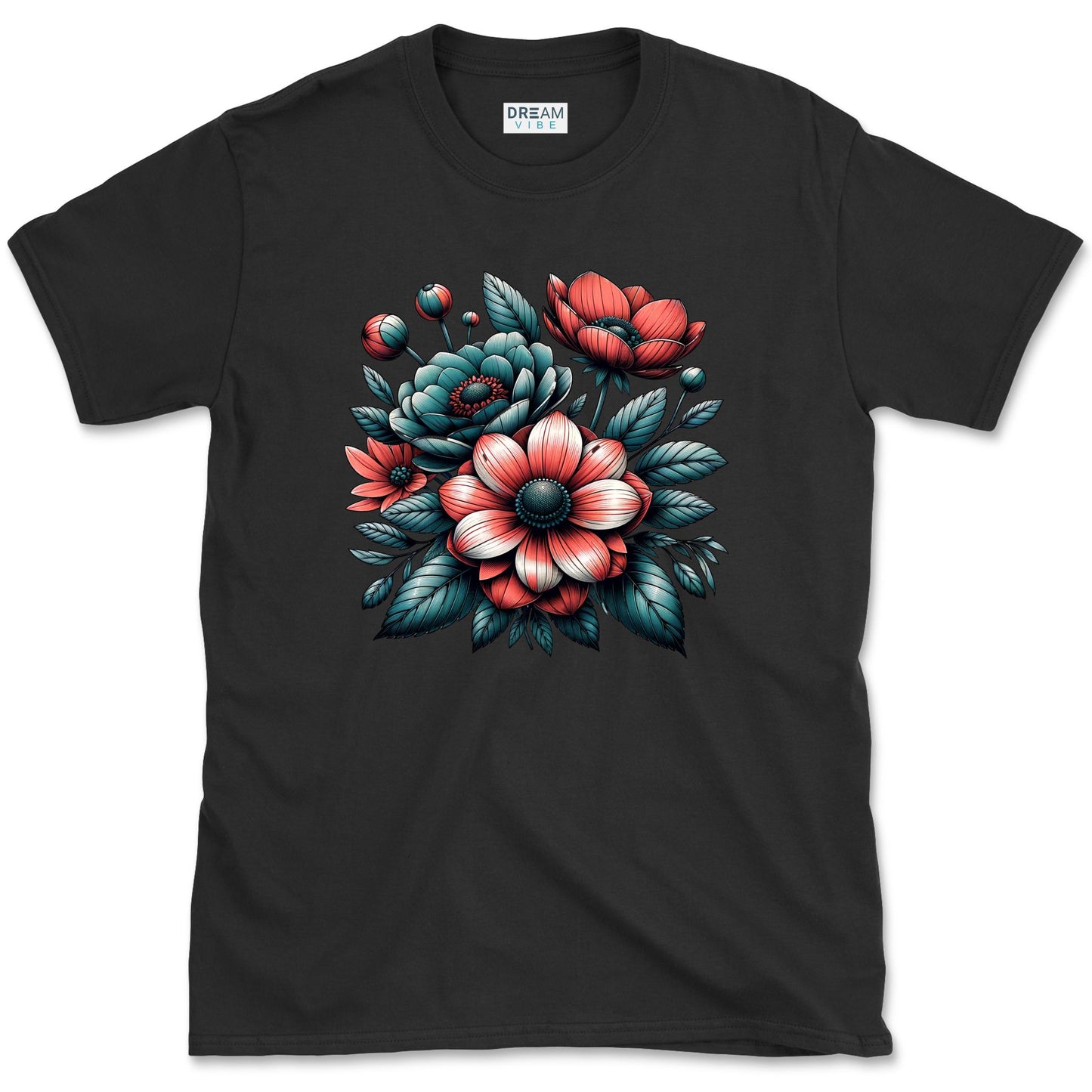 Colorful Nature Aesthetic Botanical Flower Bouquet T-Shirt