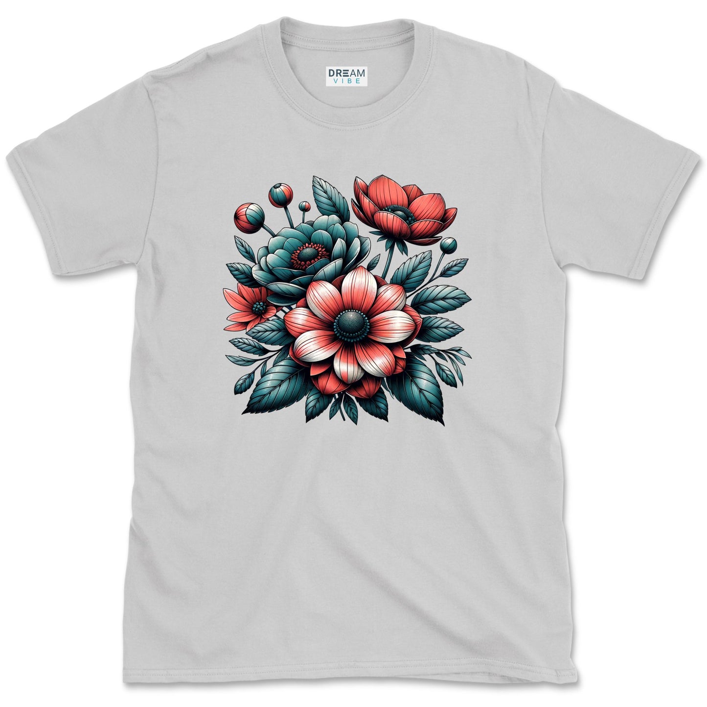 Colorful Nature Aesthetic Botanical Flower Bouquet T-Shirt