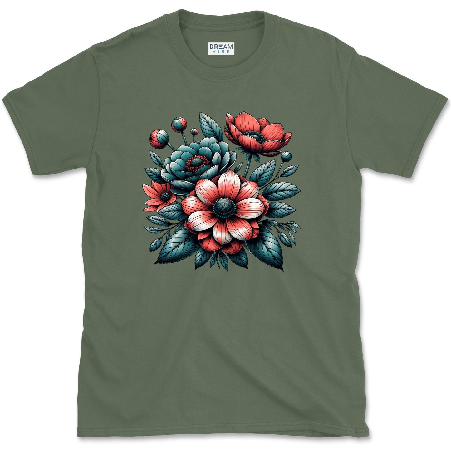 Colorful Nature Aesthetic Botanical Flower Bouquet T-Shirt