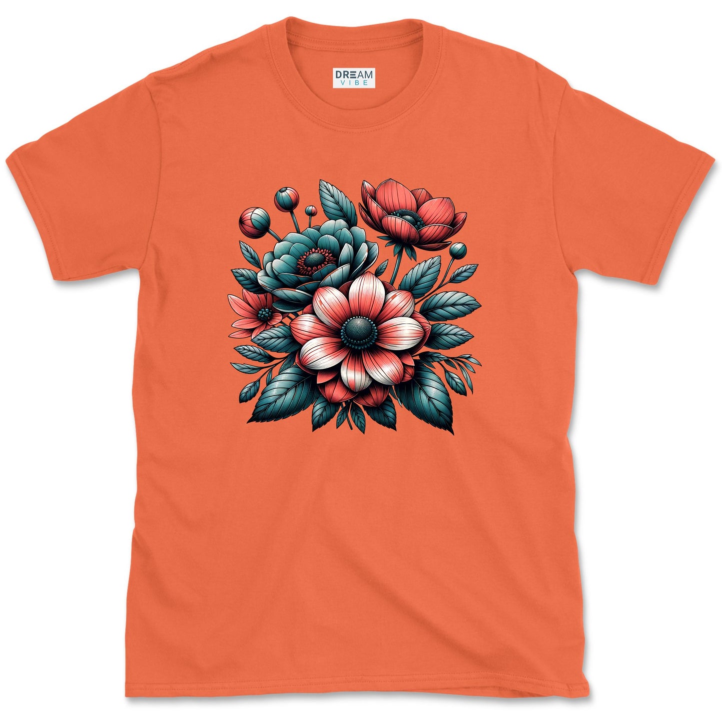 Colorful Nature Aesthetic Botanical Flower Bouquet T-Shirt