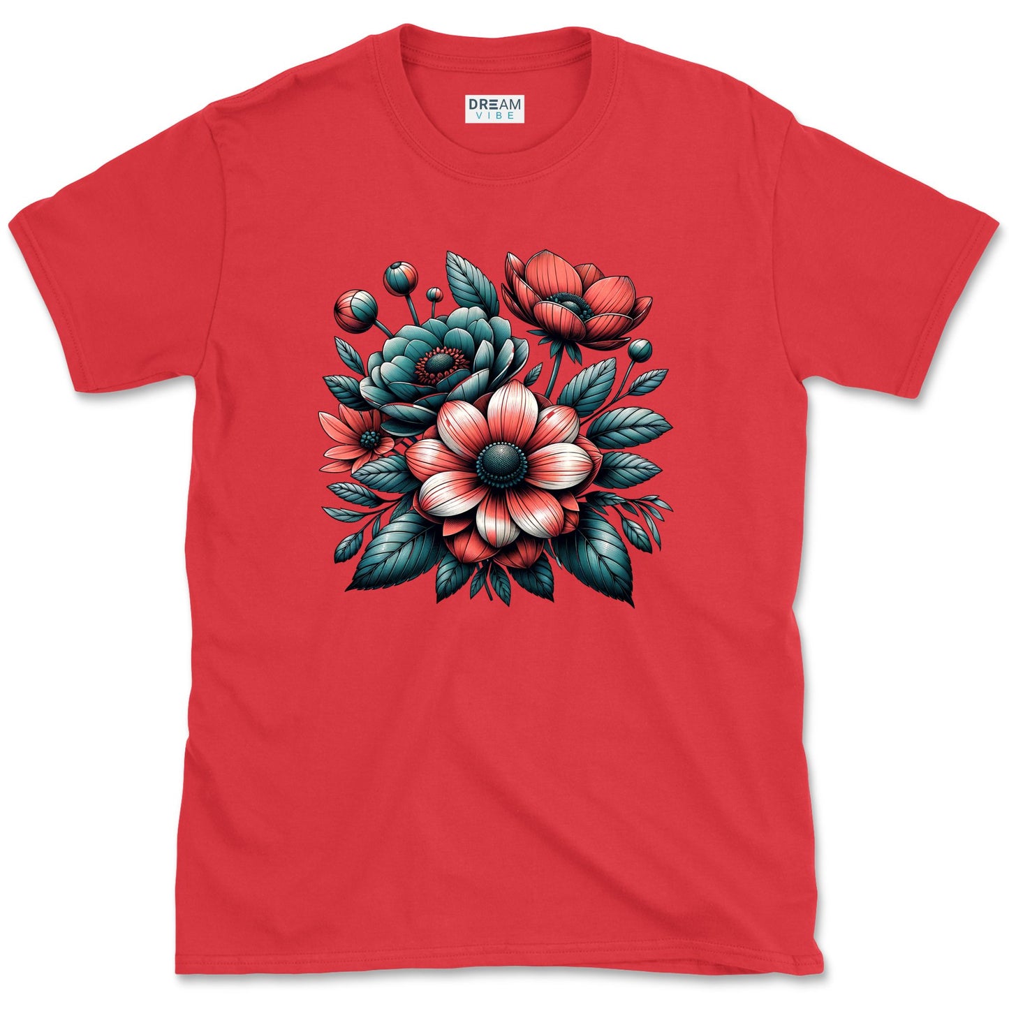Colorful Nature Aesthetic Botanical Flower Bouquet T-Shirt