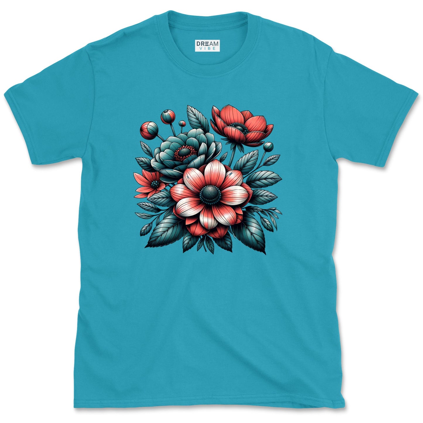 Colorful Nature Aesthetic Botanical Flower Bouquet T-Shirt
