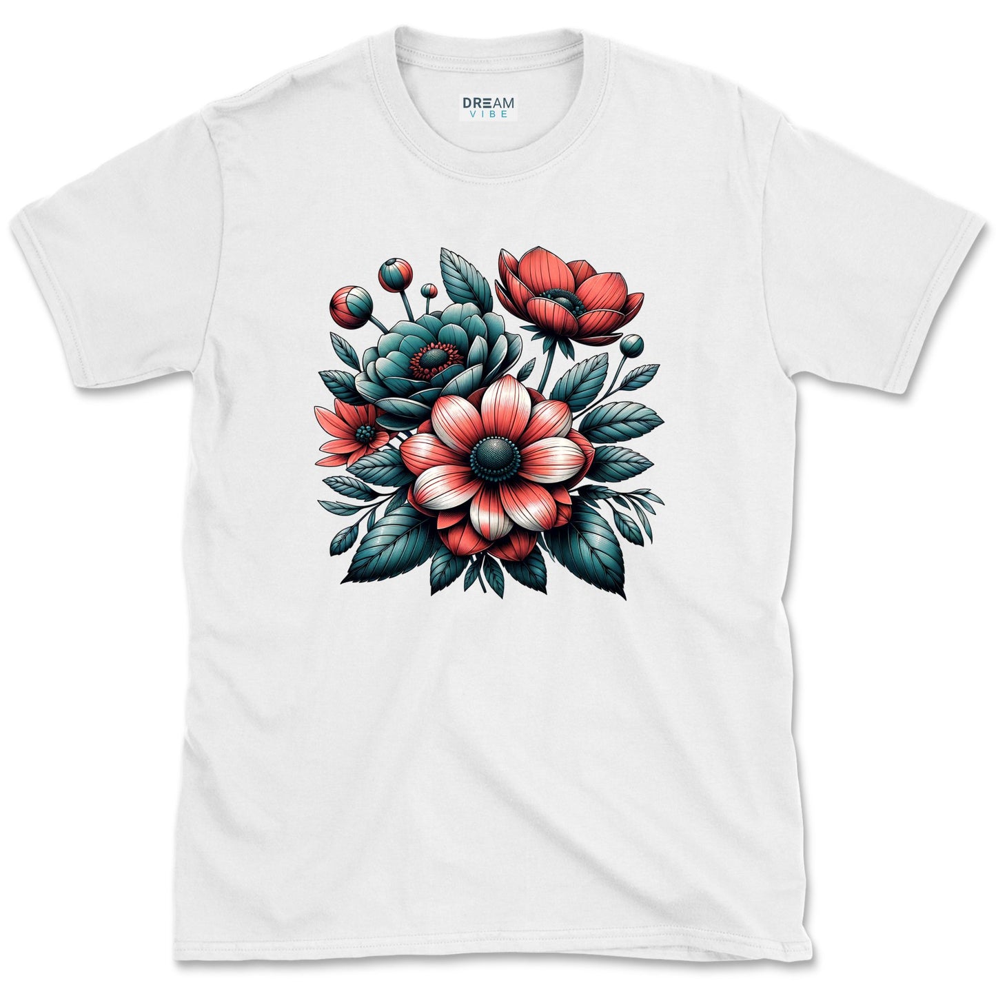 Colorful Nature Aesthetic Botanical Flower Bouquet T-Shirt