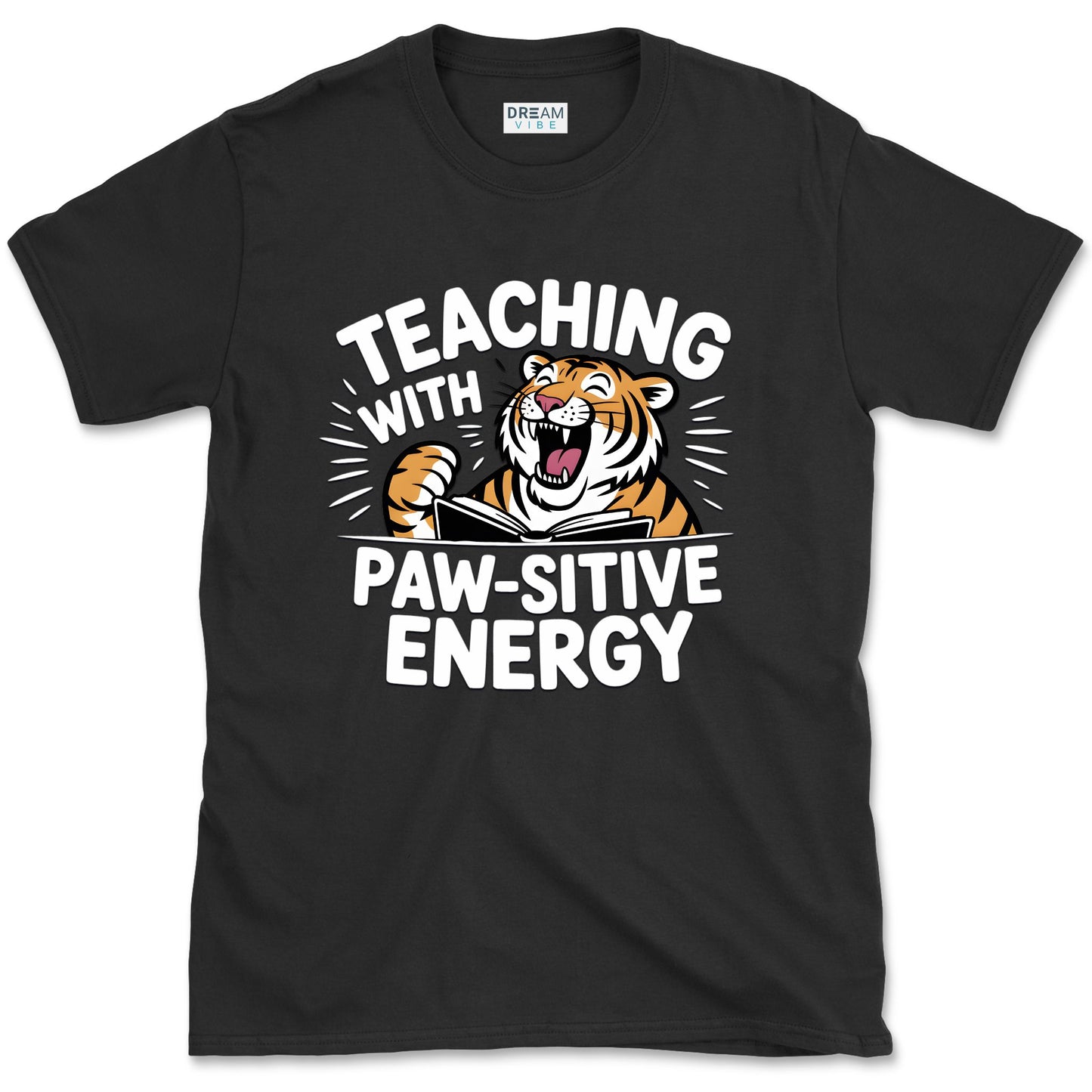 Teaching With Paw-sitive Energy Teacher T-Shirt