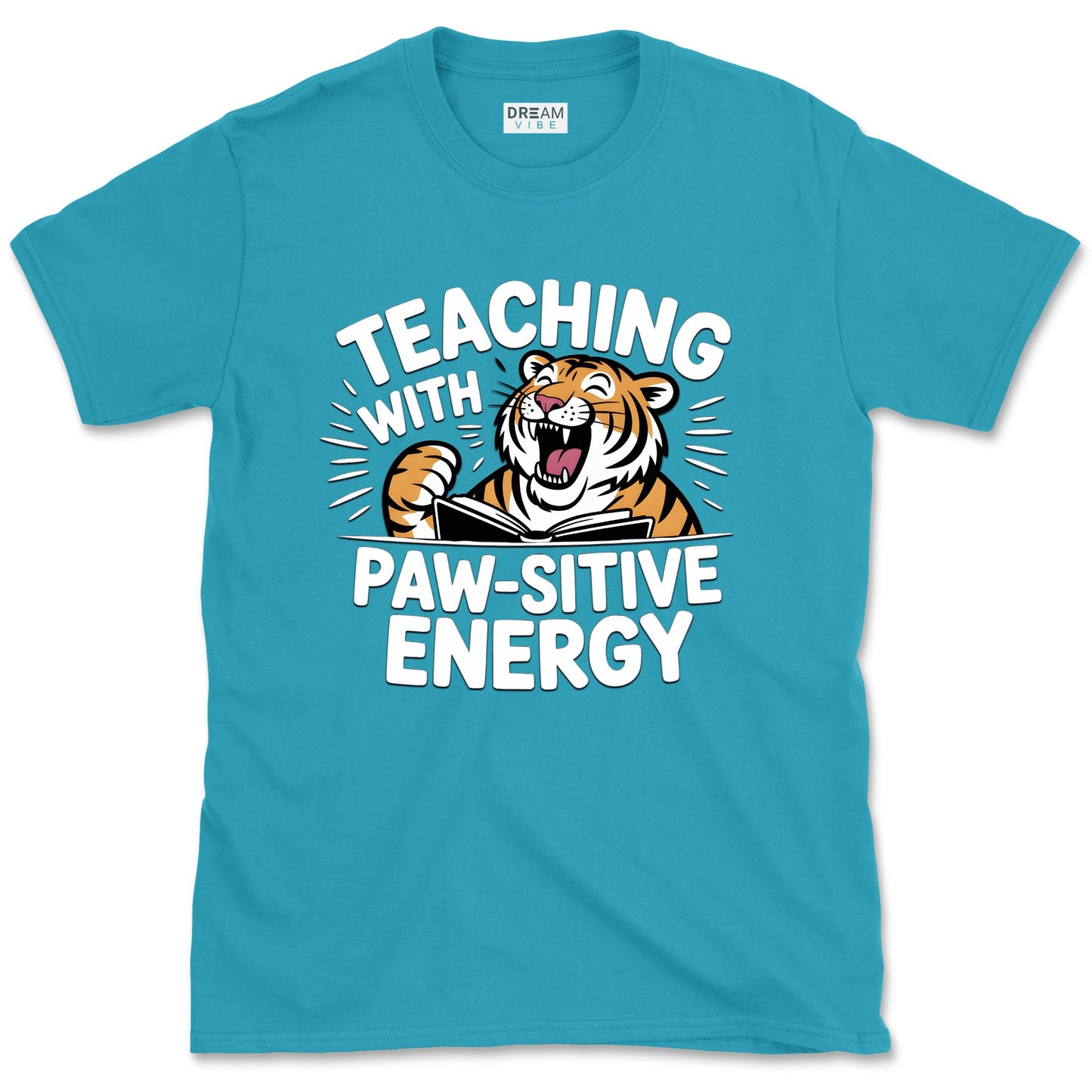 Teaching With Paw-sitive Energy Teacher T-Shirt