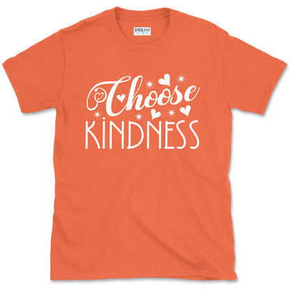 Choose Kindness Inspirational T-Shirt Design With Hearts
