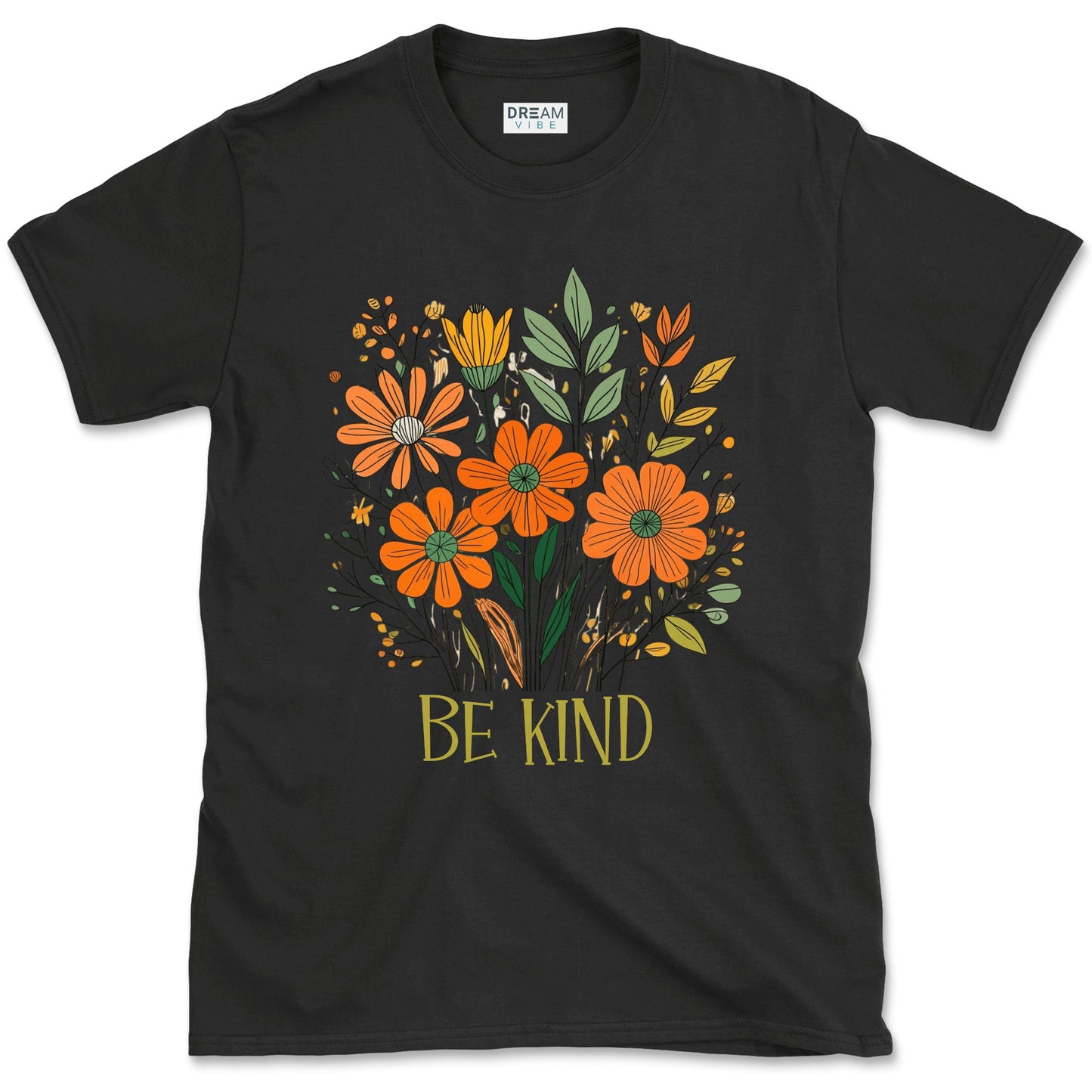 Be Kind Vintage Flowers Inspirational T-Shirt