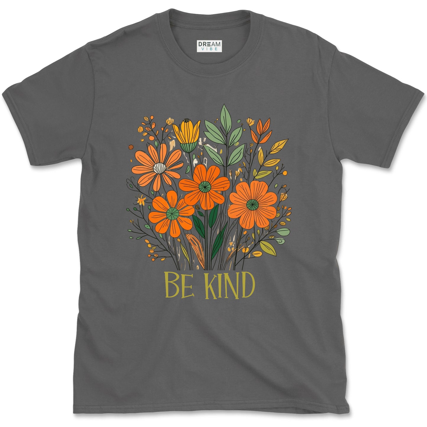 Be Kind Vintage Flowers Inspirational T-Shirt