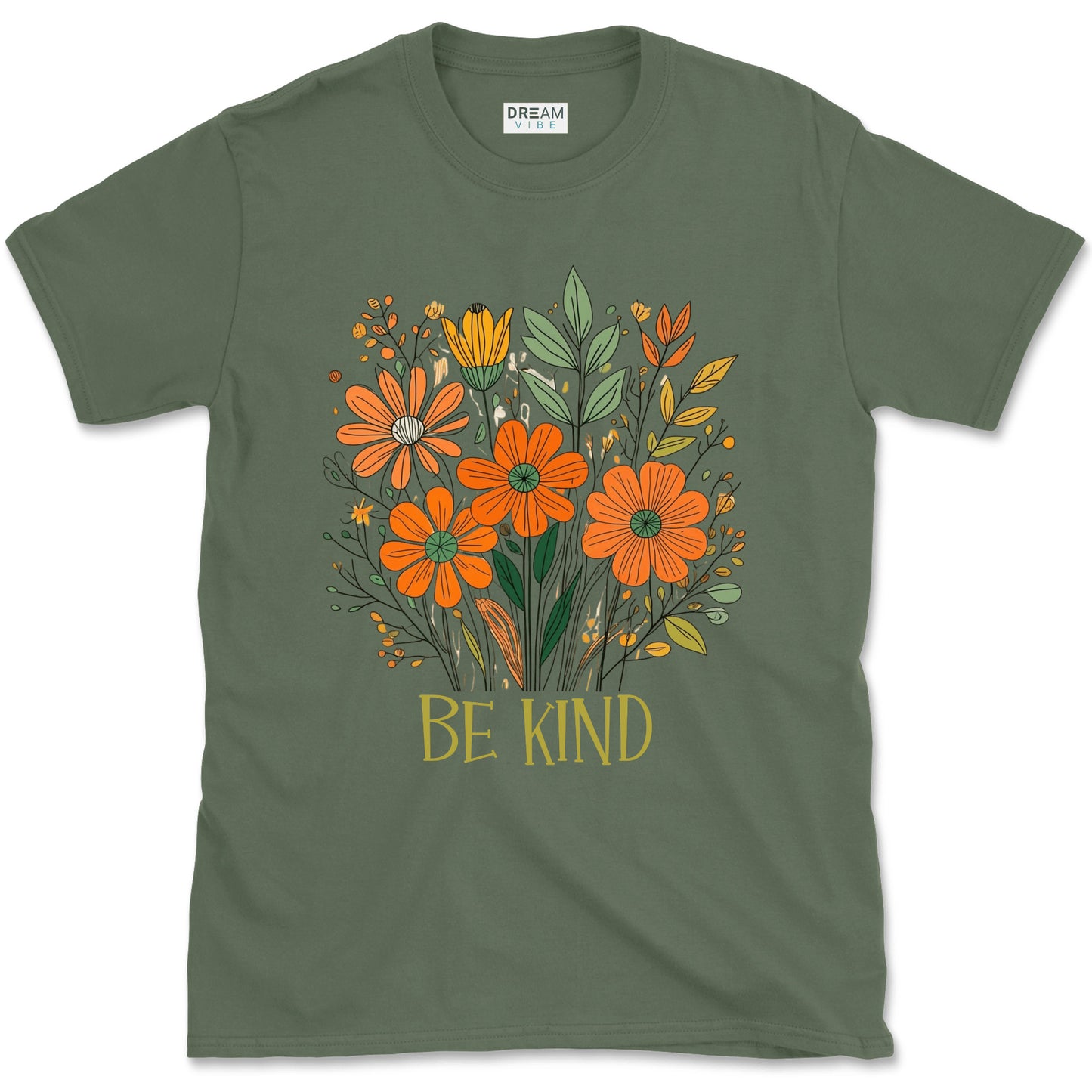 Be Kind Vintage Flowers Inspirational T-Shirt