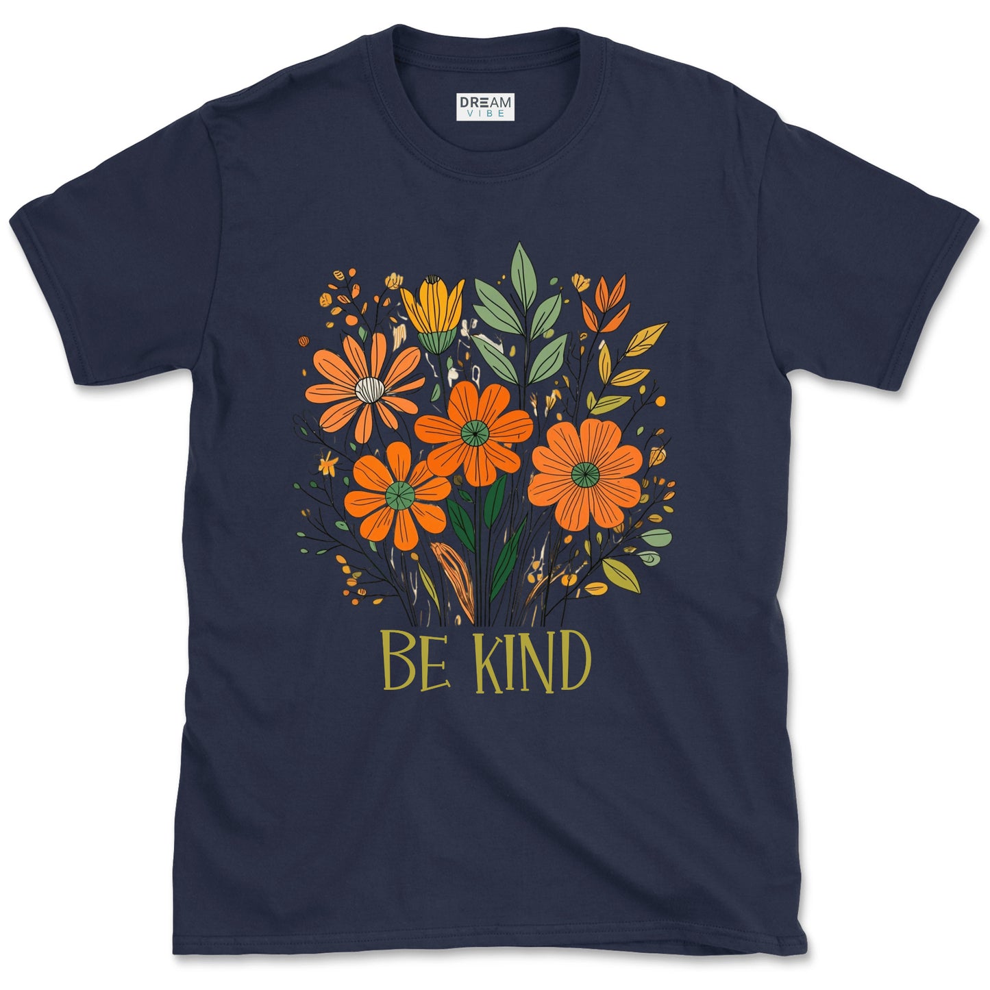 Be Kind Vintage Flowers Inspirational T-Shirt