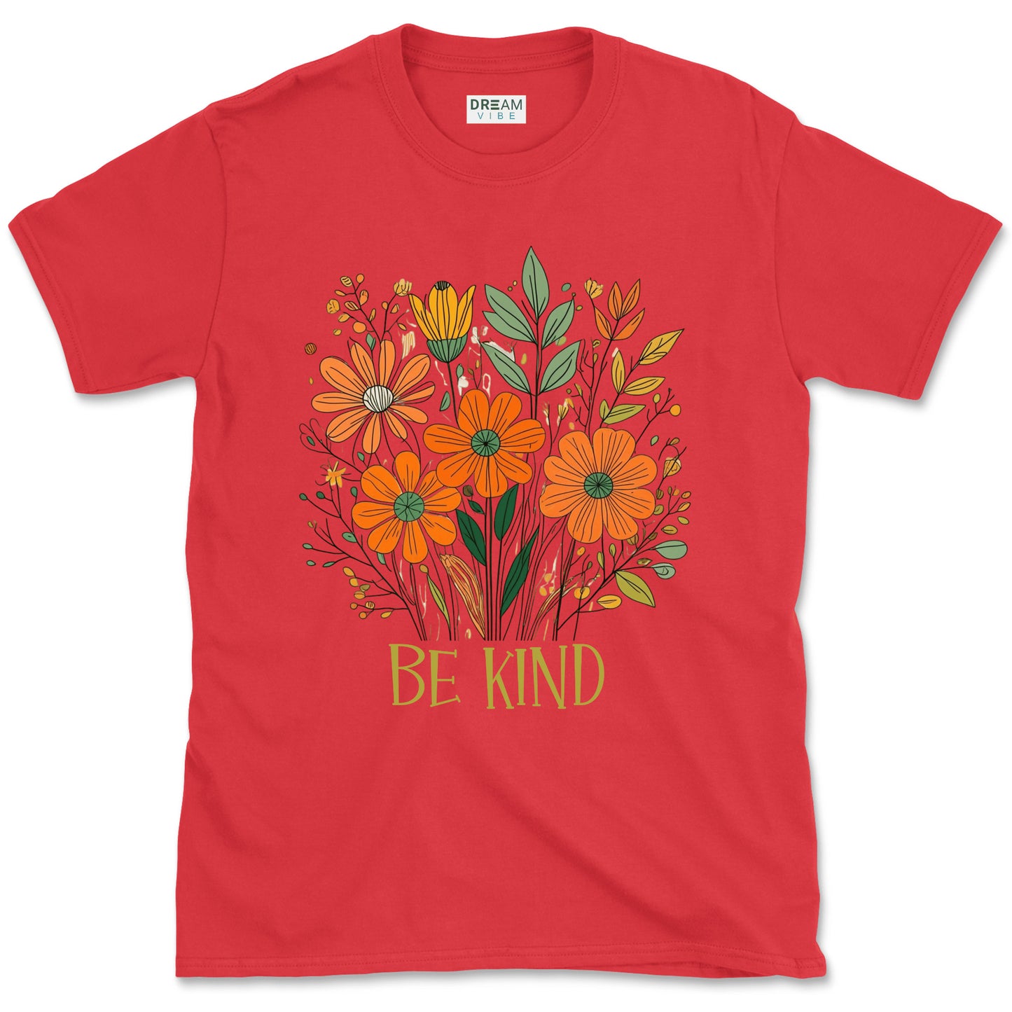 Be Kind Vintage Flowers Inspirational T-Shirt