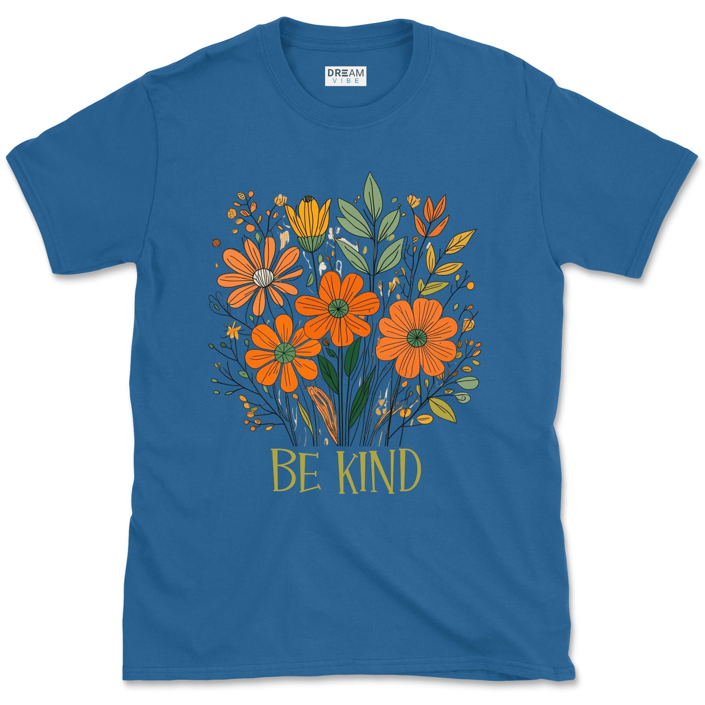 Be Kind Vintage Flowers Inspirational T-Shirt