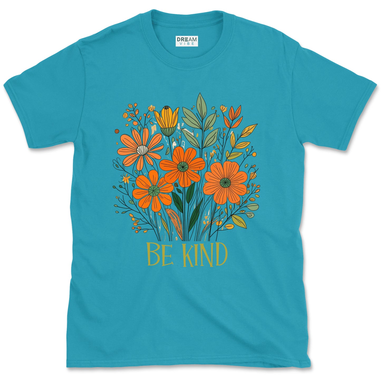 Be Kind Vintage Flowers Inspirational T-Shirt