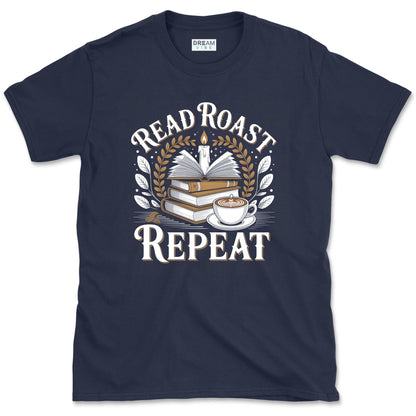 Read Roast Repeat Coffee Gifts For Book Lover T-Shirt