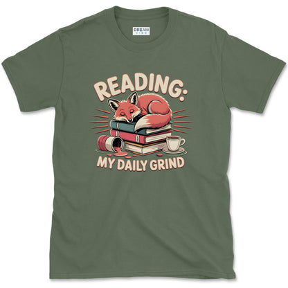 Reading: My Daily Grind Book Lover T-Shirt